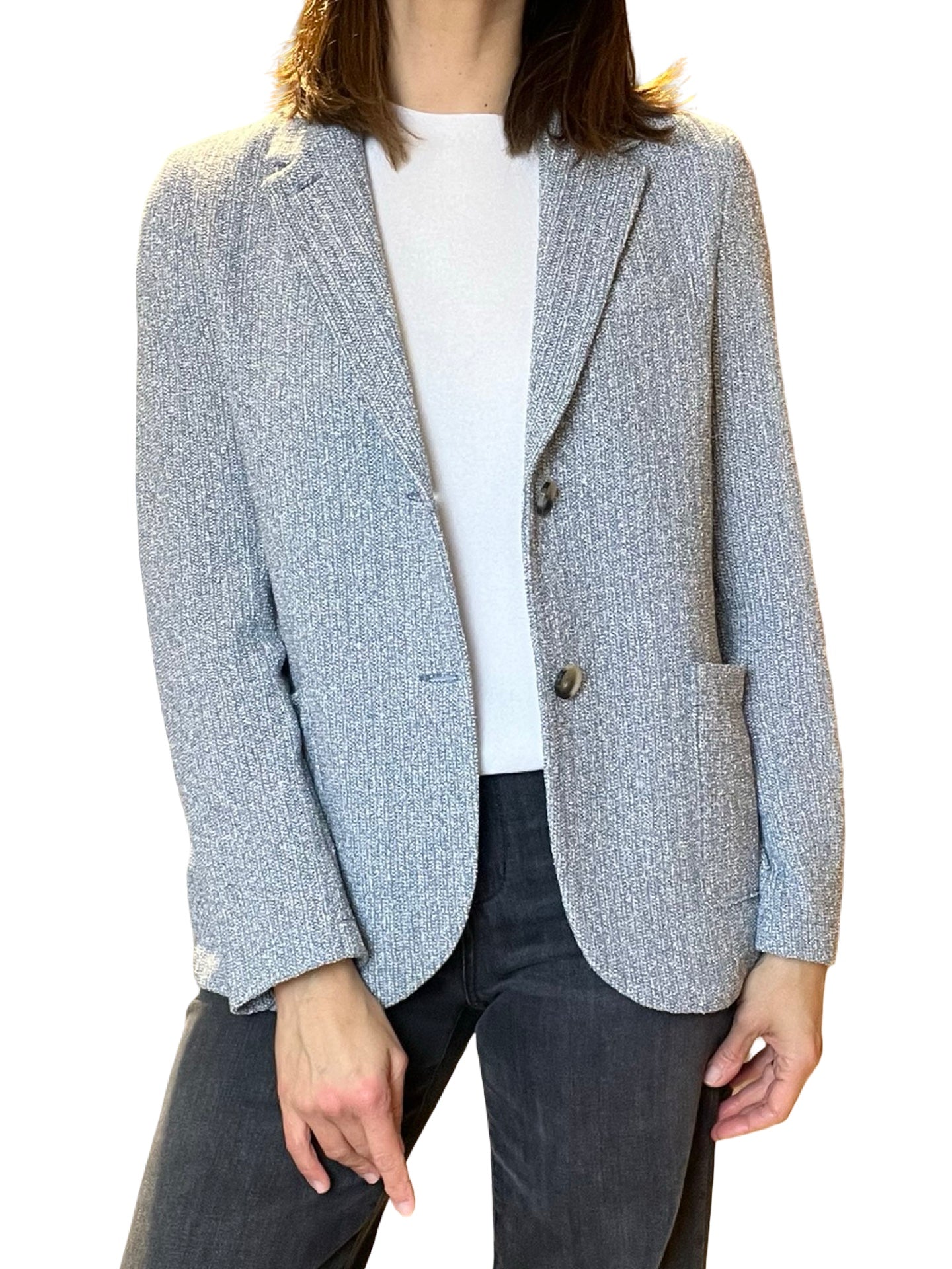 Blazer in denim bicolore Harris Wharf London Frise