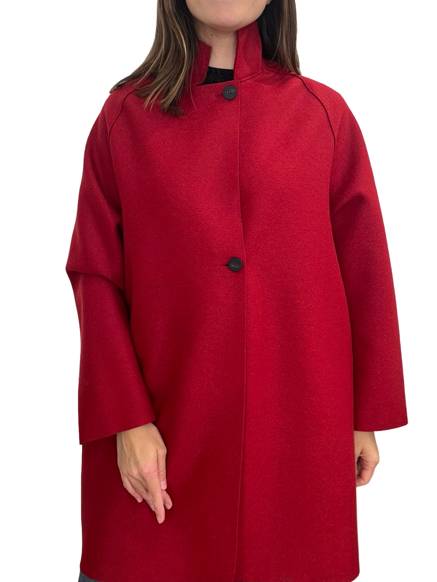 Cappotto a mantella dritto Harris Wharf London Rosso