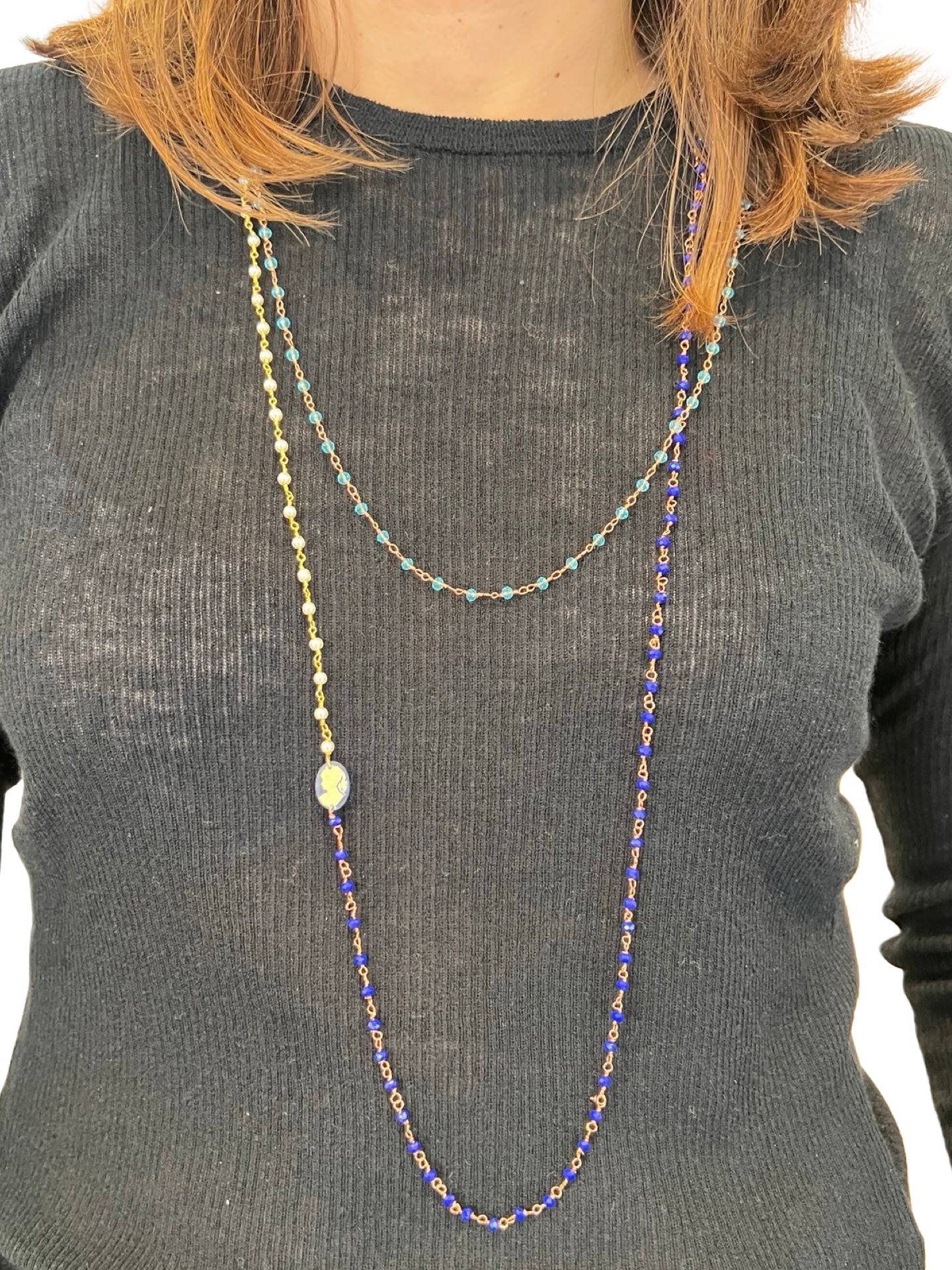 Collar Fabrizio Marcantelli Fino Cara Azul