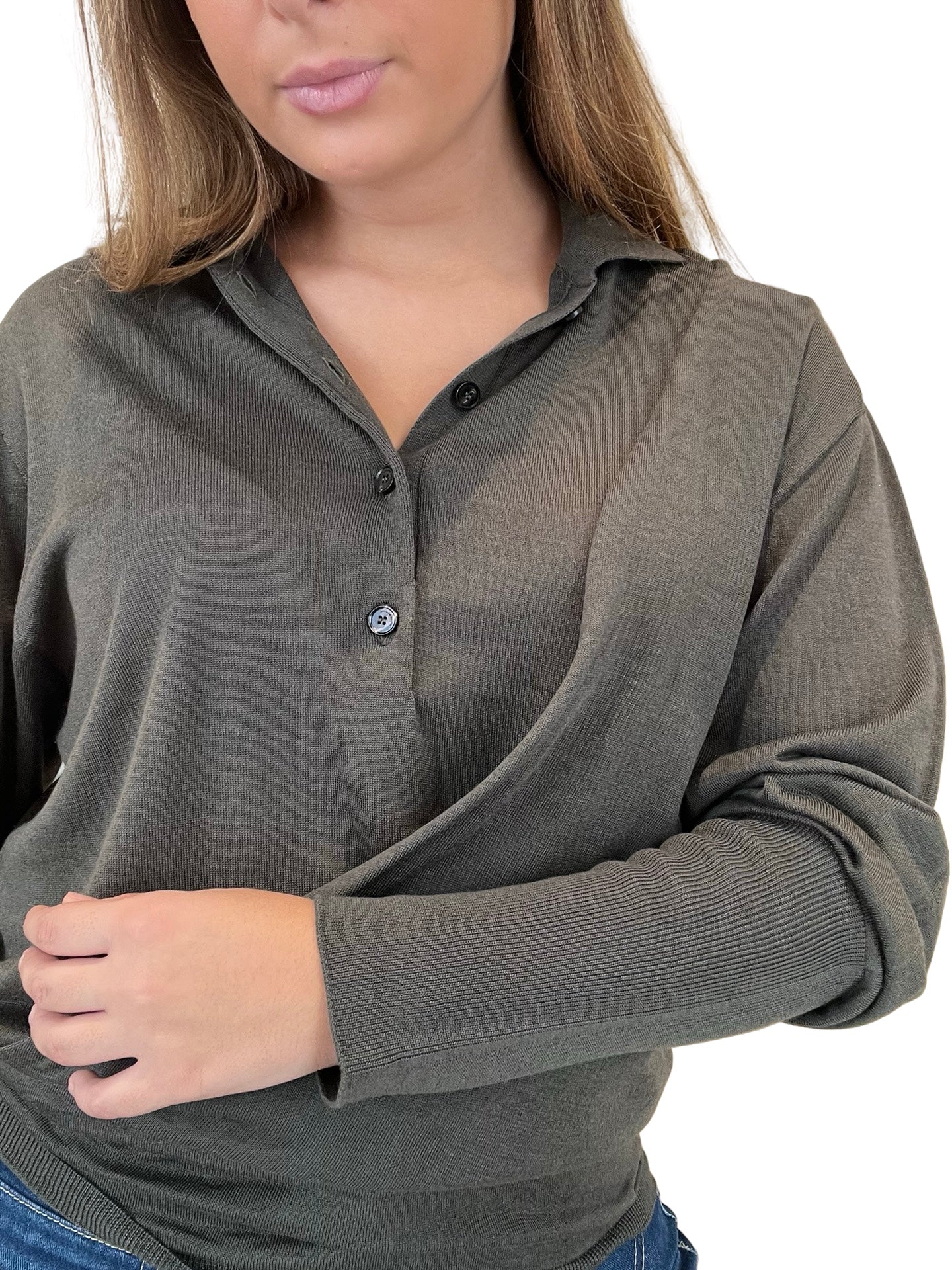 Maglione leggero con cuciture laterali