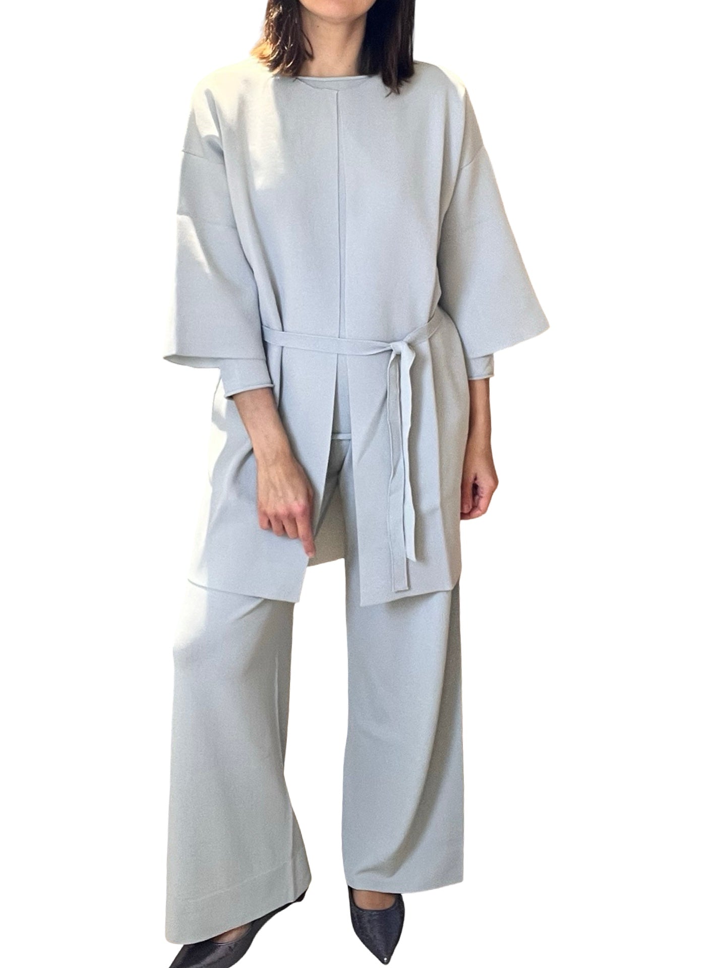 Cardigan Liviana Conti Punto Largo Cintuón