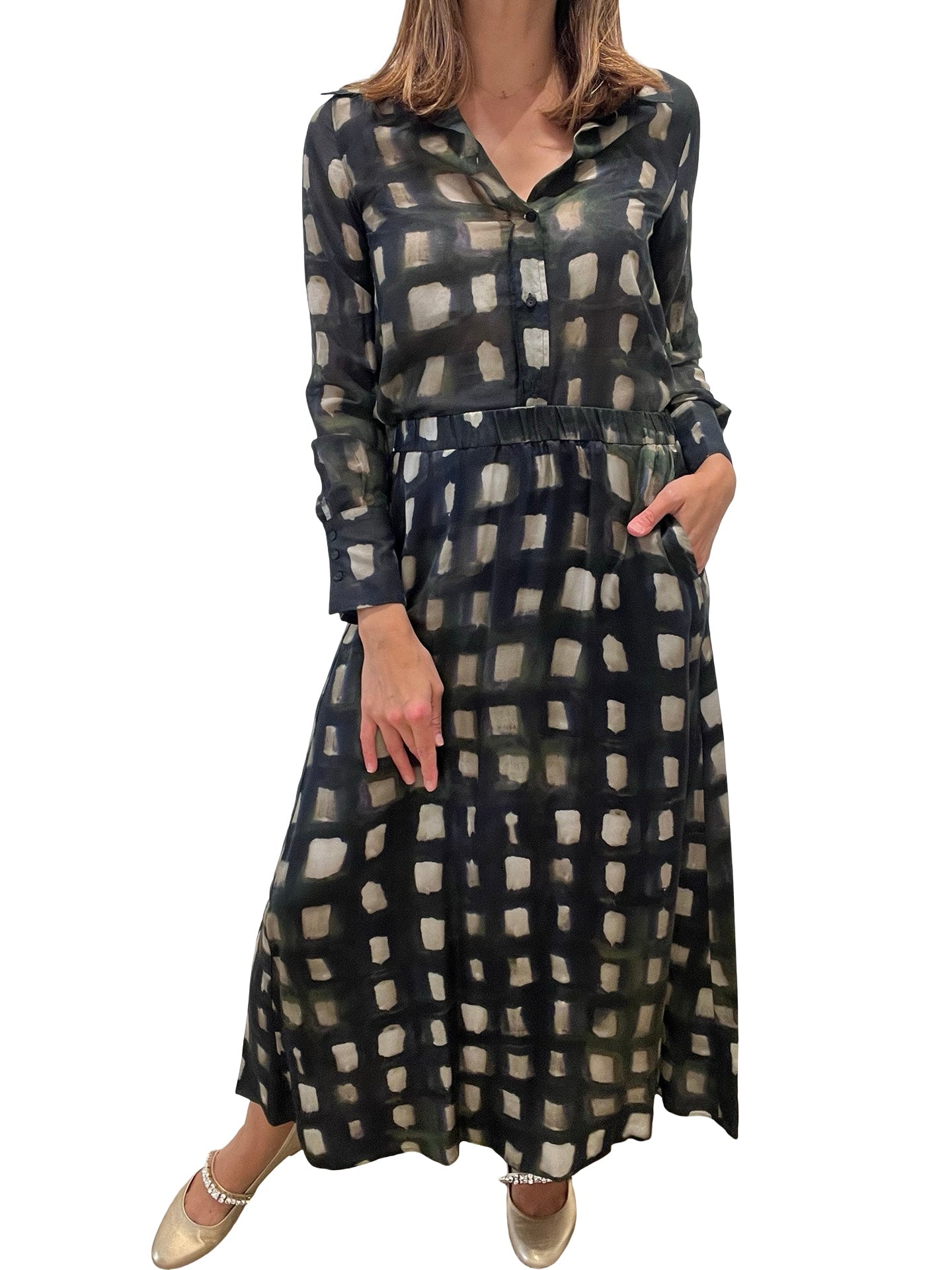 Jabo Rectangle Print Diega Skirt