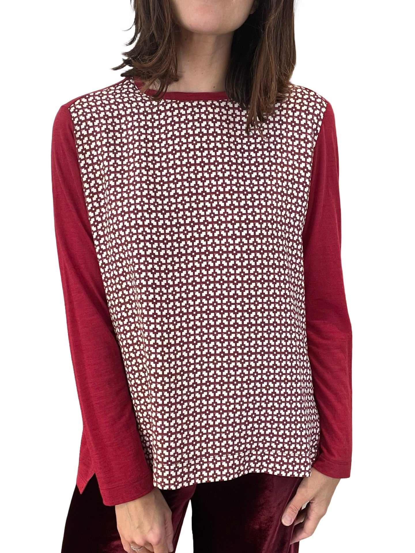 T-shirt Whyci Milano Square in maglia e seta