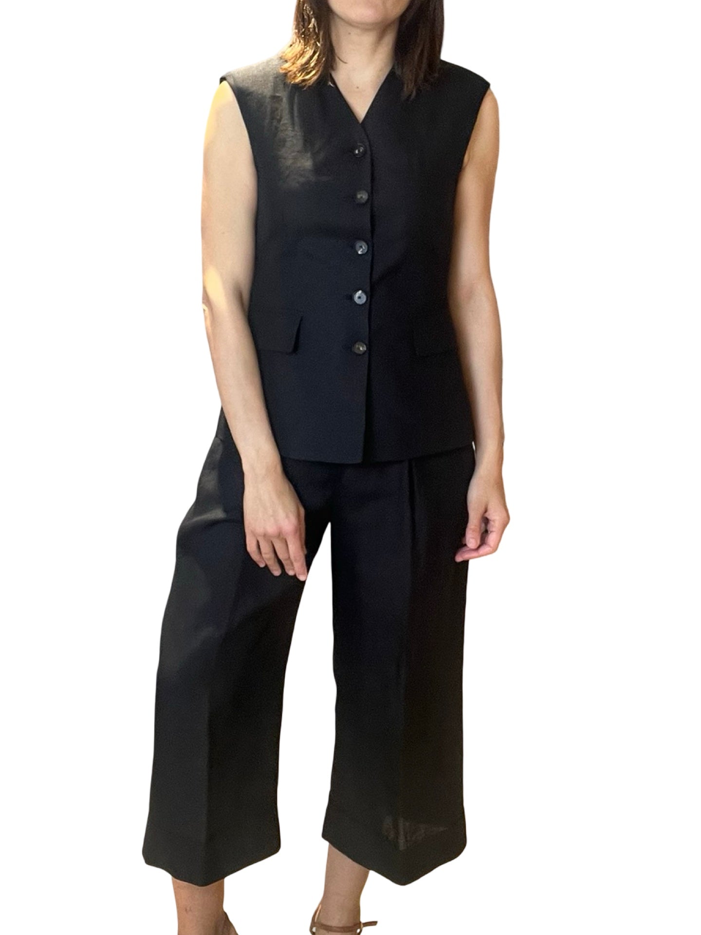 Pantalon Liviana Conti Lino Corto Vuelta