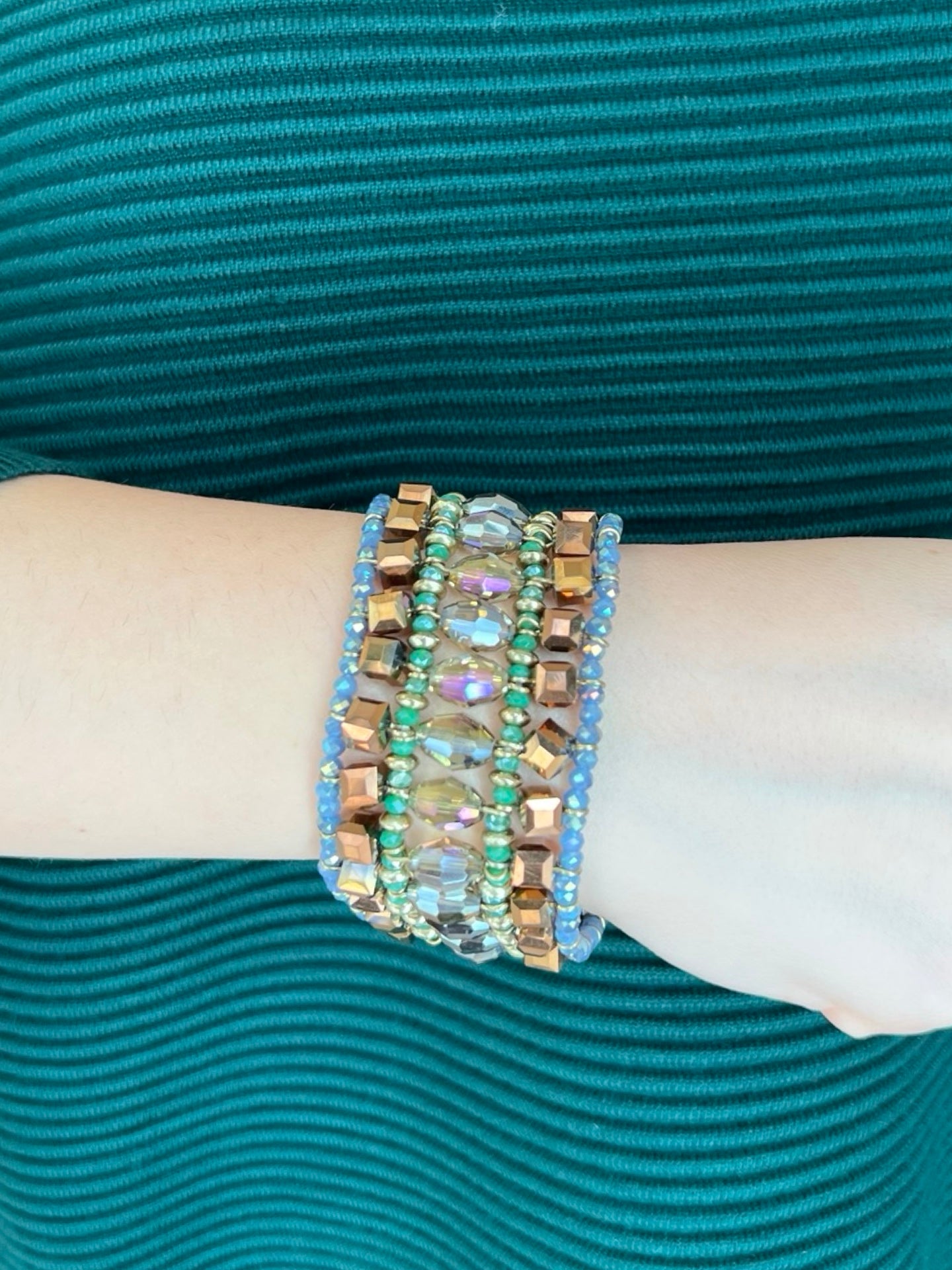 Bracelet Il Baco Da Seta Elastic Metal Crystals