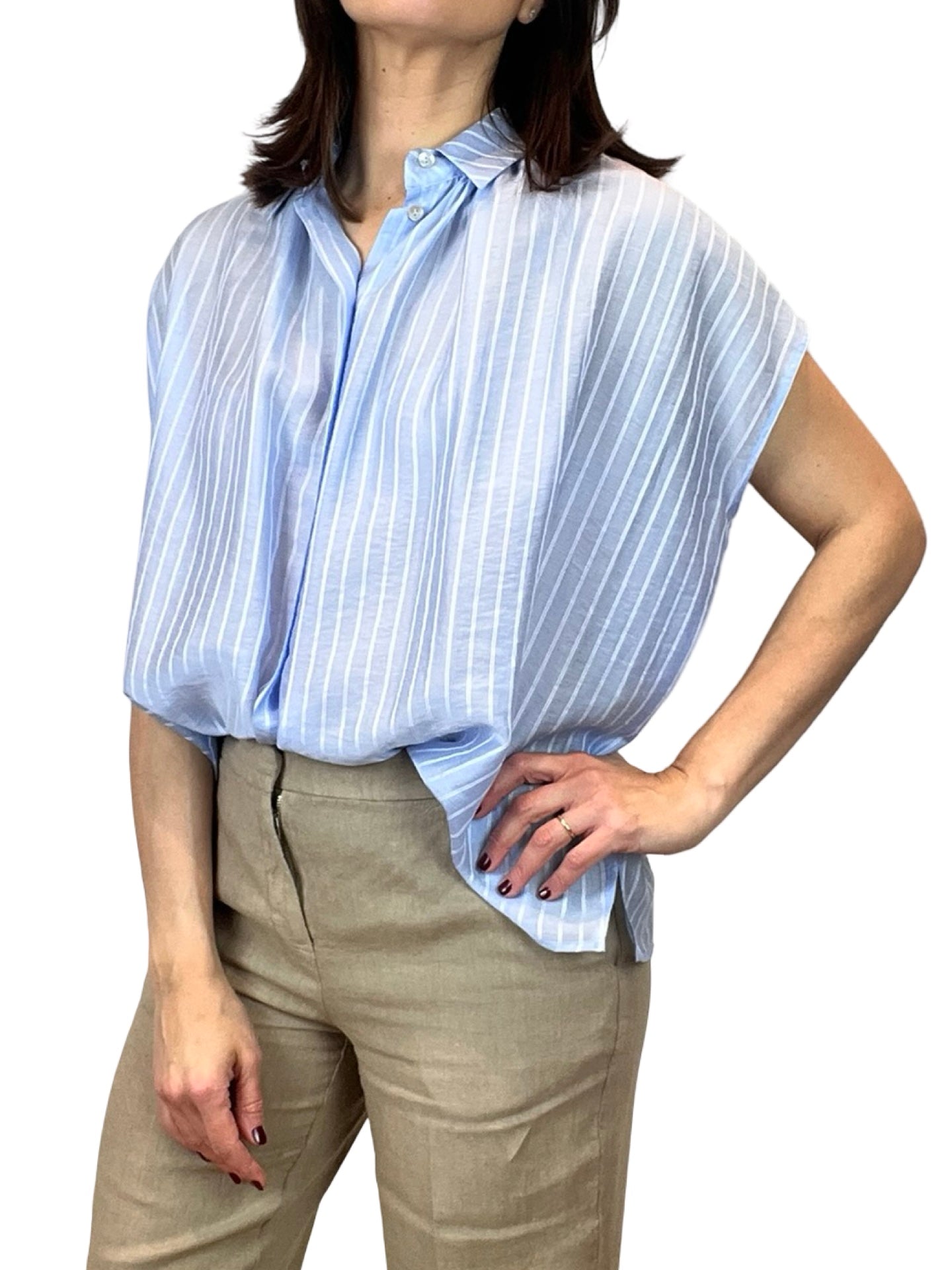 Adele Drop Sleeve Striped Shirt