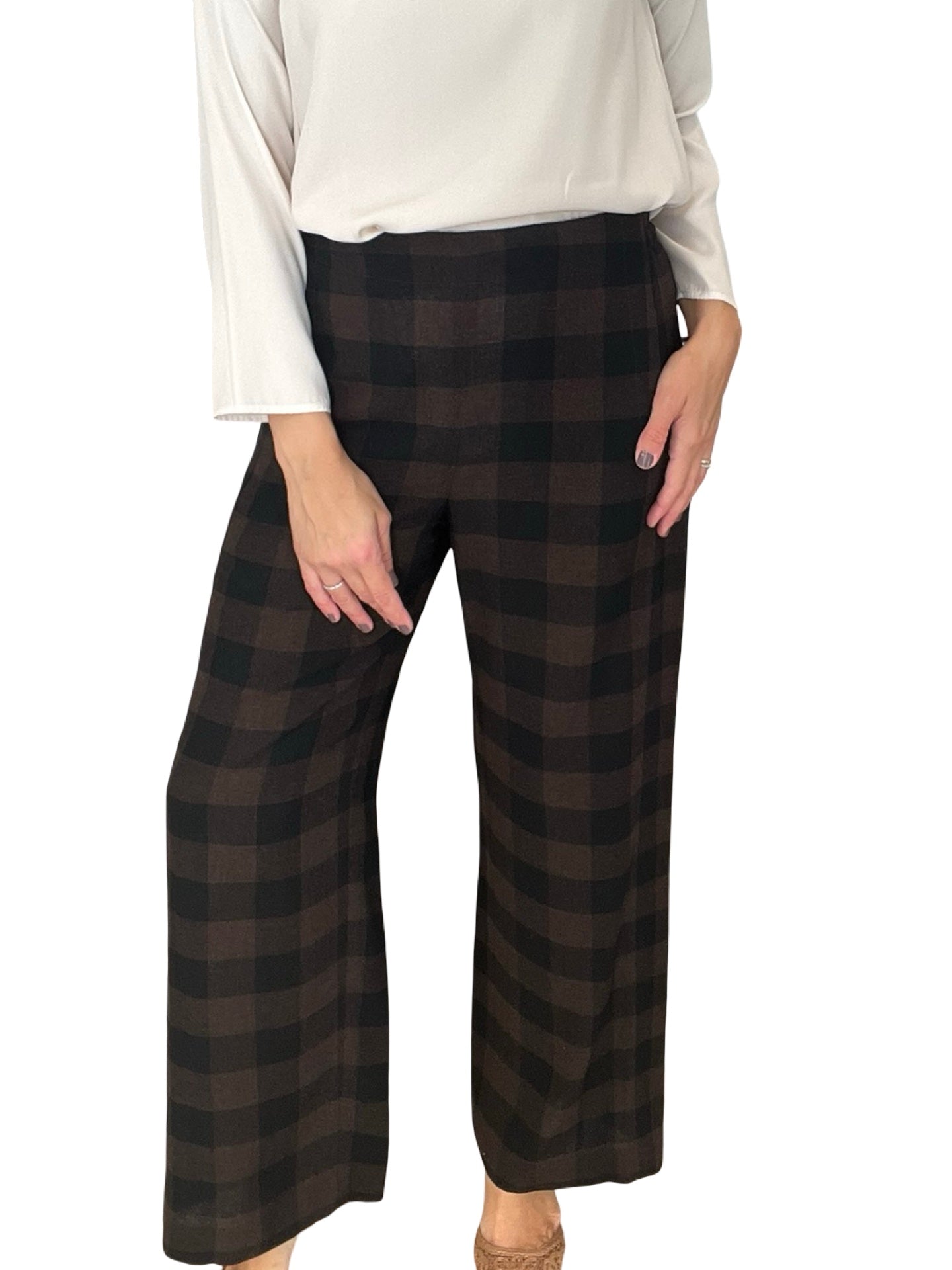 Pantaloni larghi a quadri Agoefil