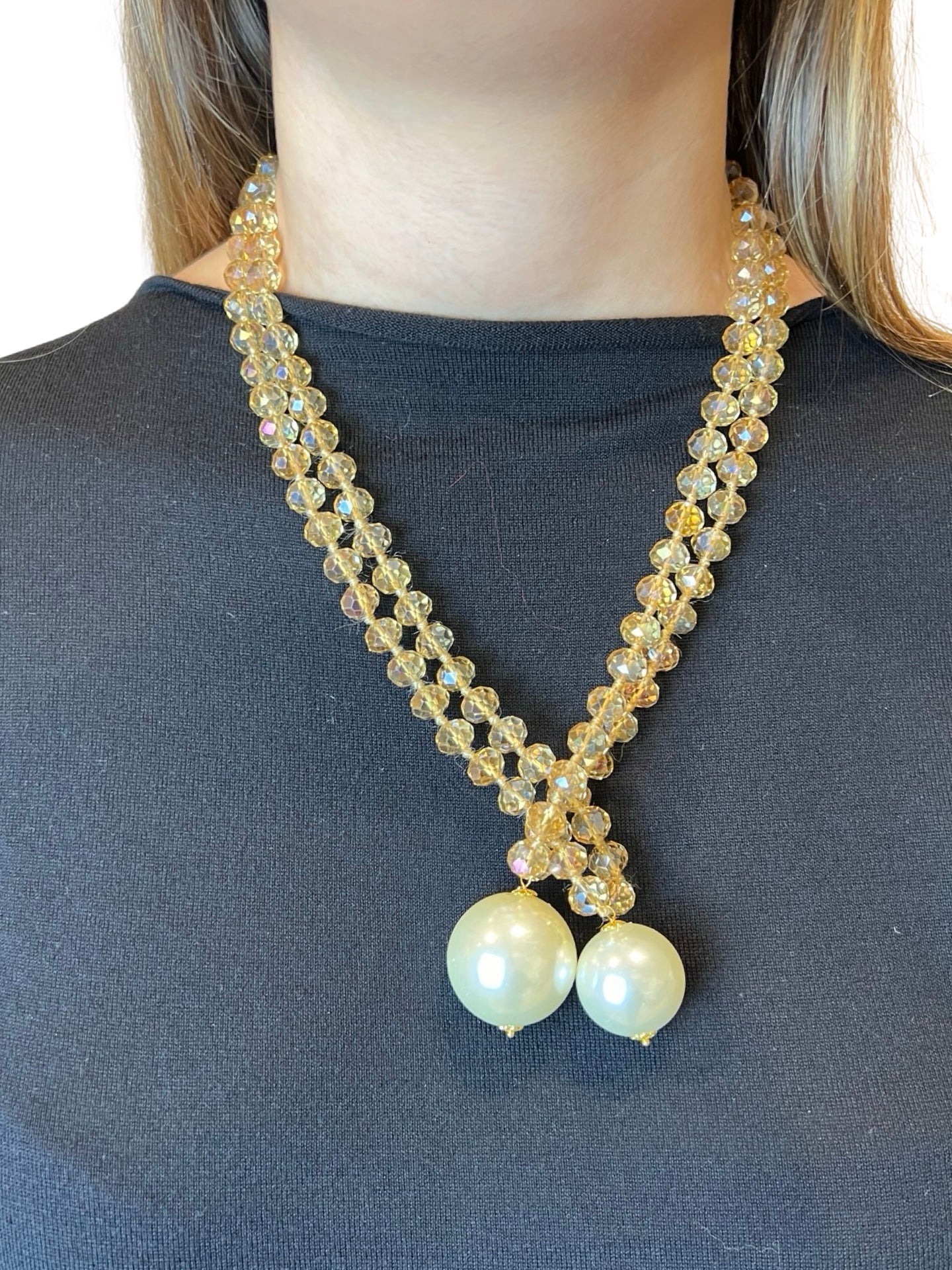 Fabrizio Marcantelli Necklace with Beads and 2 Large Butter Beads