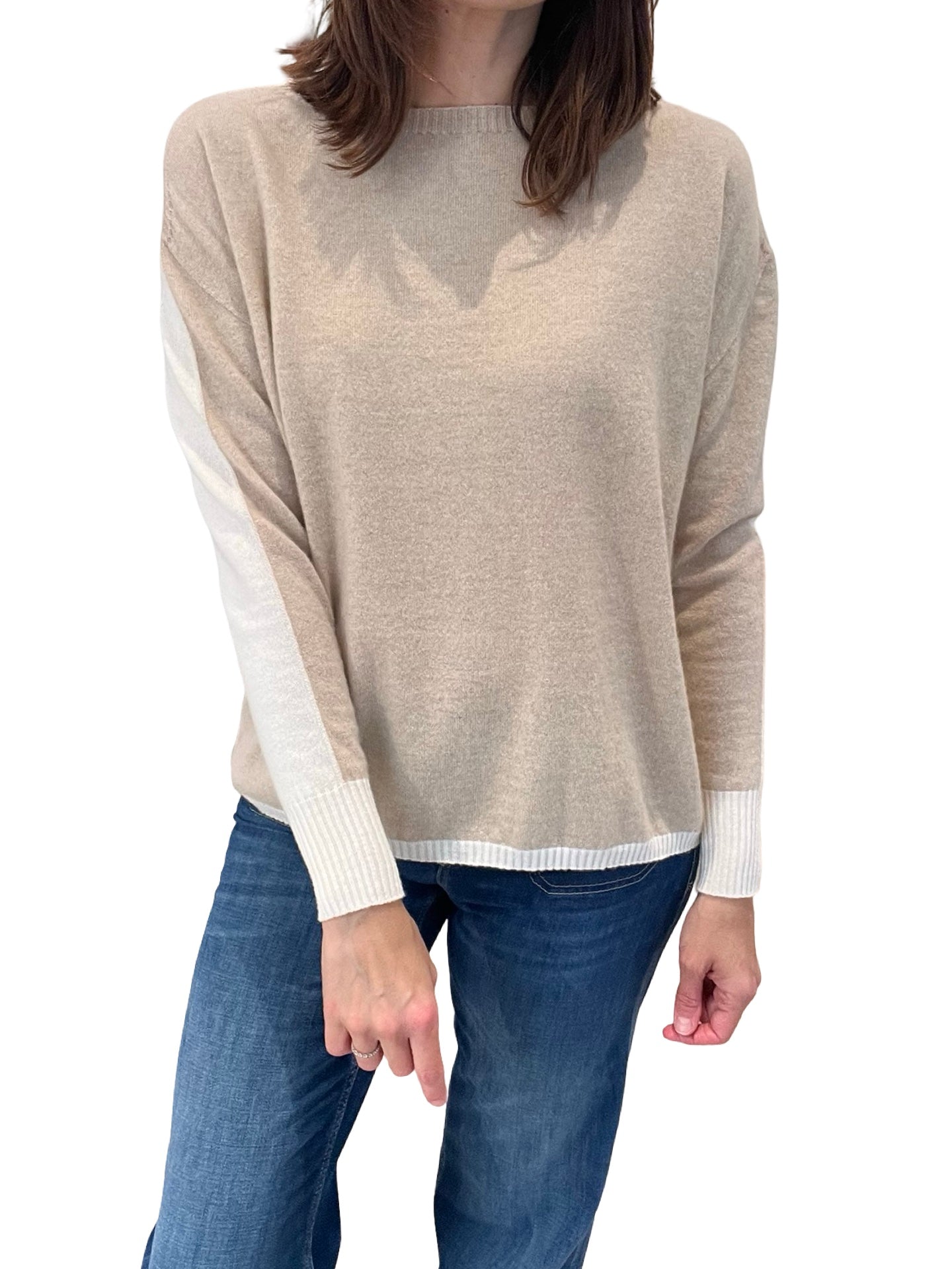 Jersey Rosso35 Bicolor Beige y Crudo