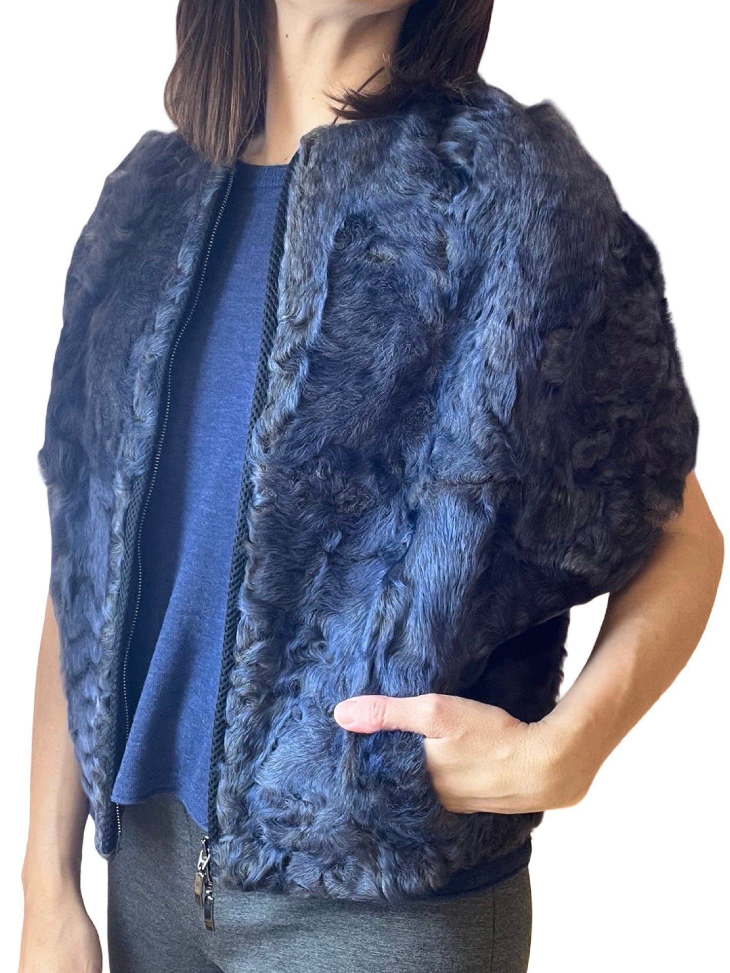 Chaleco Il Baco Da Seta Poncho Pelo