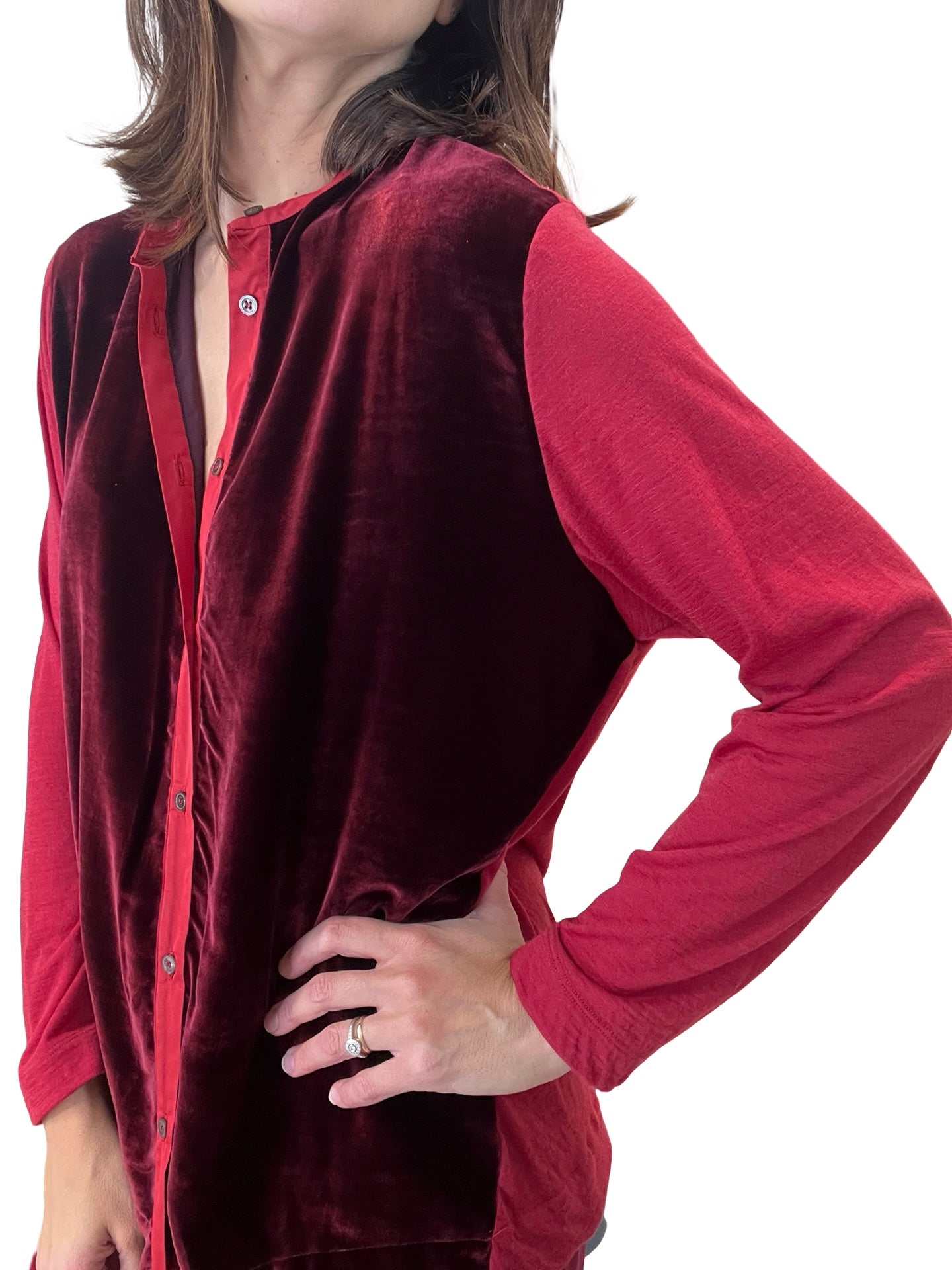 Chemise en tricot et velours Whyci