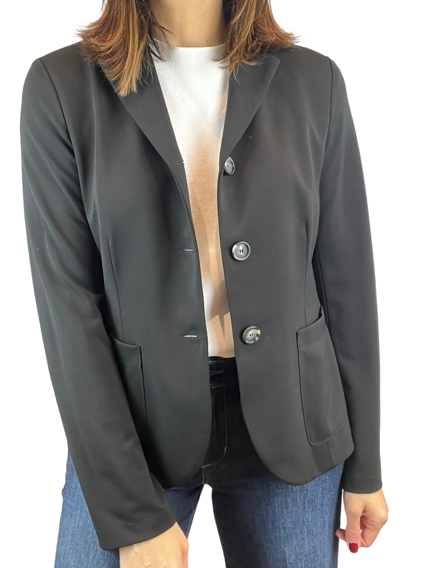 Blazer Harris Whar London Fitted Crepe Negra