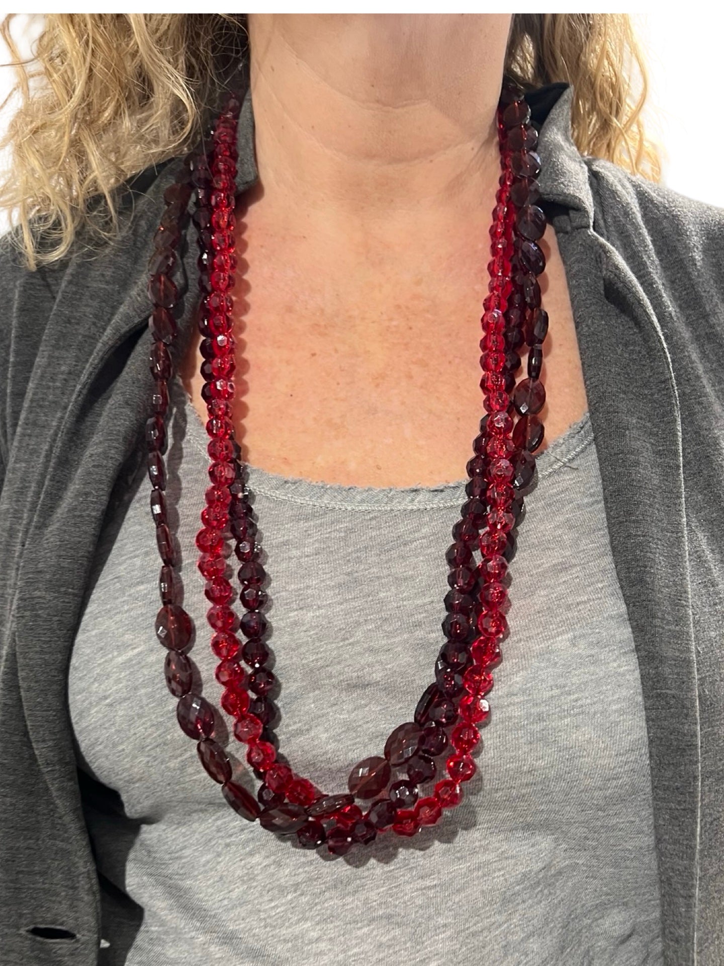 Fabrizio Marcantelli Necklace with Red Stone Balls