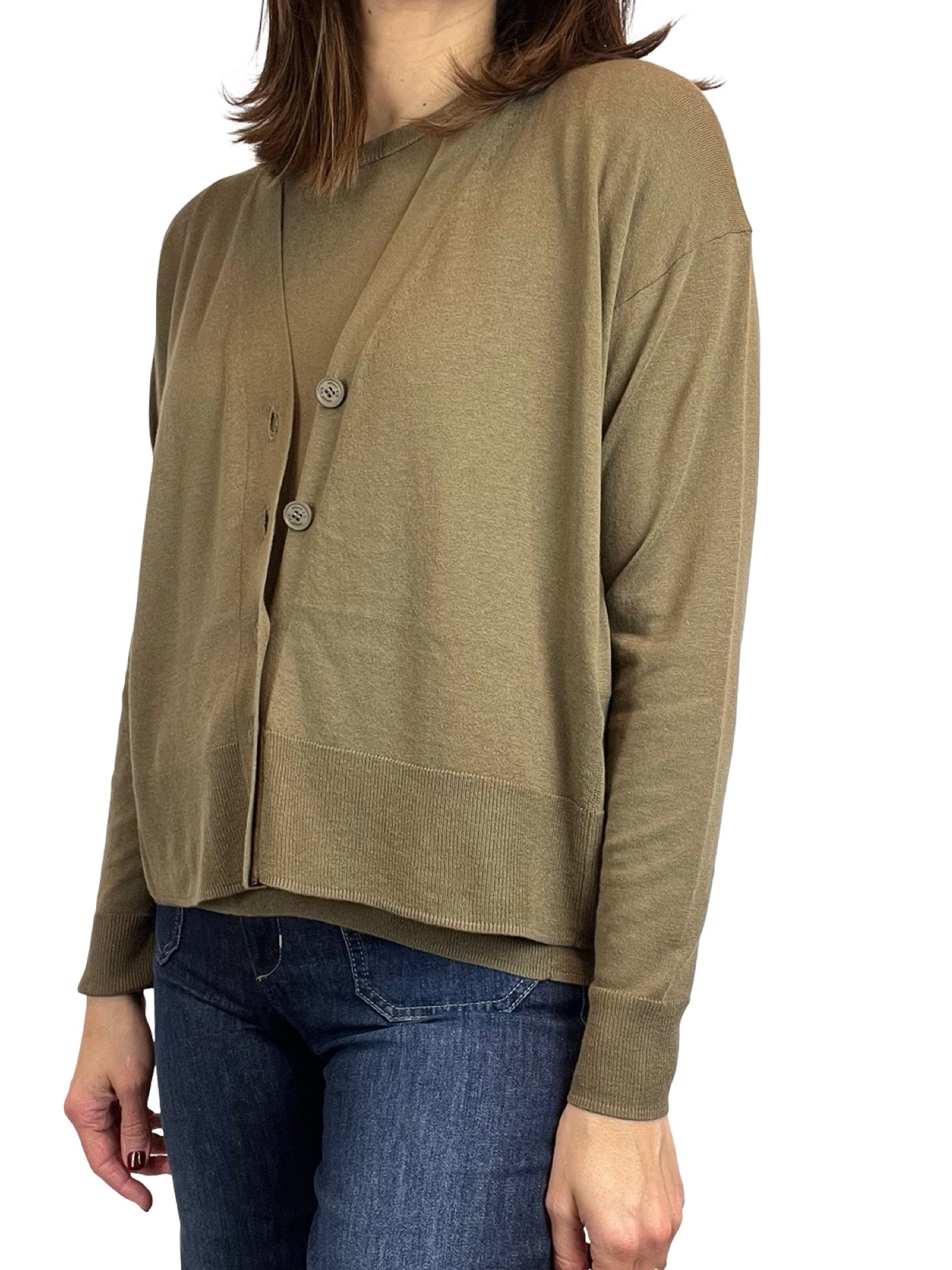 Cardigan Ct Plage Ancho Bolsillos