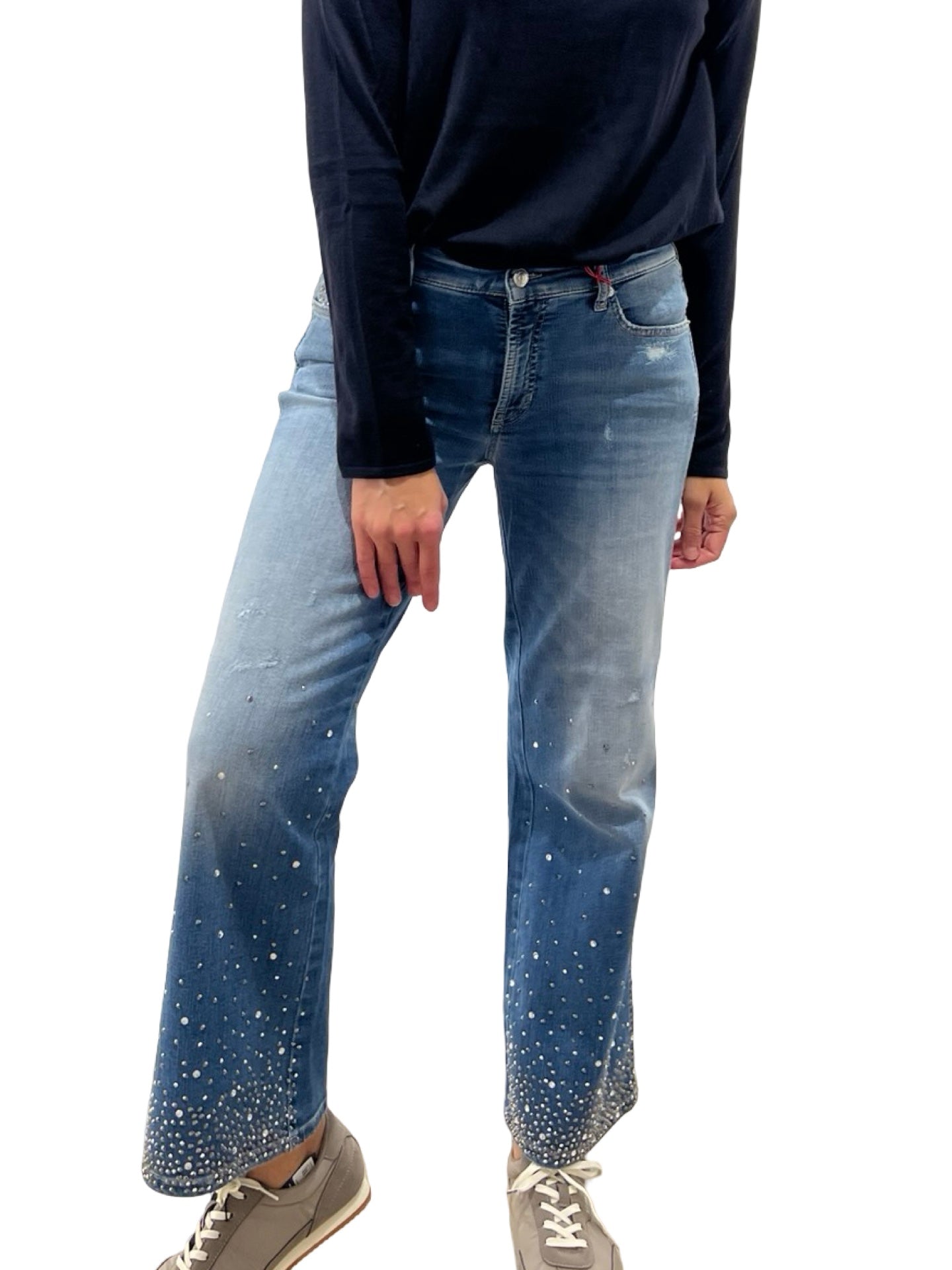 Jeans Cambio Francesca Azul Piedras