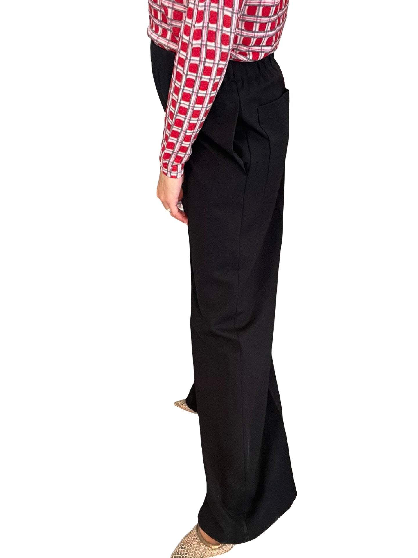 Pantalon Liviana Conti Ancho Bolsillos Detras