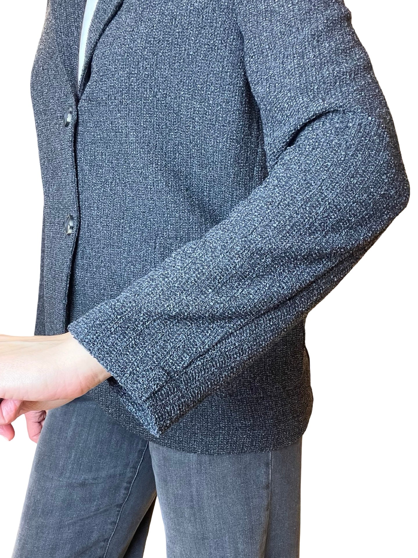 Blazer Harris Wharf London Frise Bicolor Gris