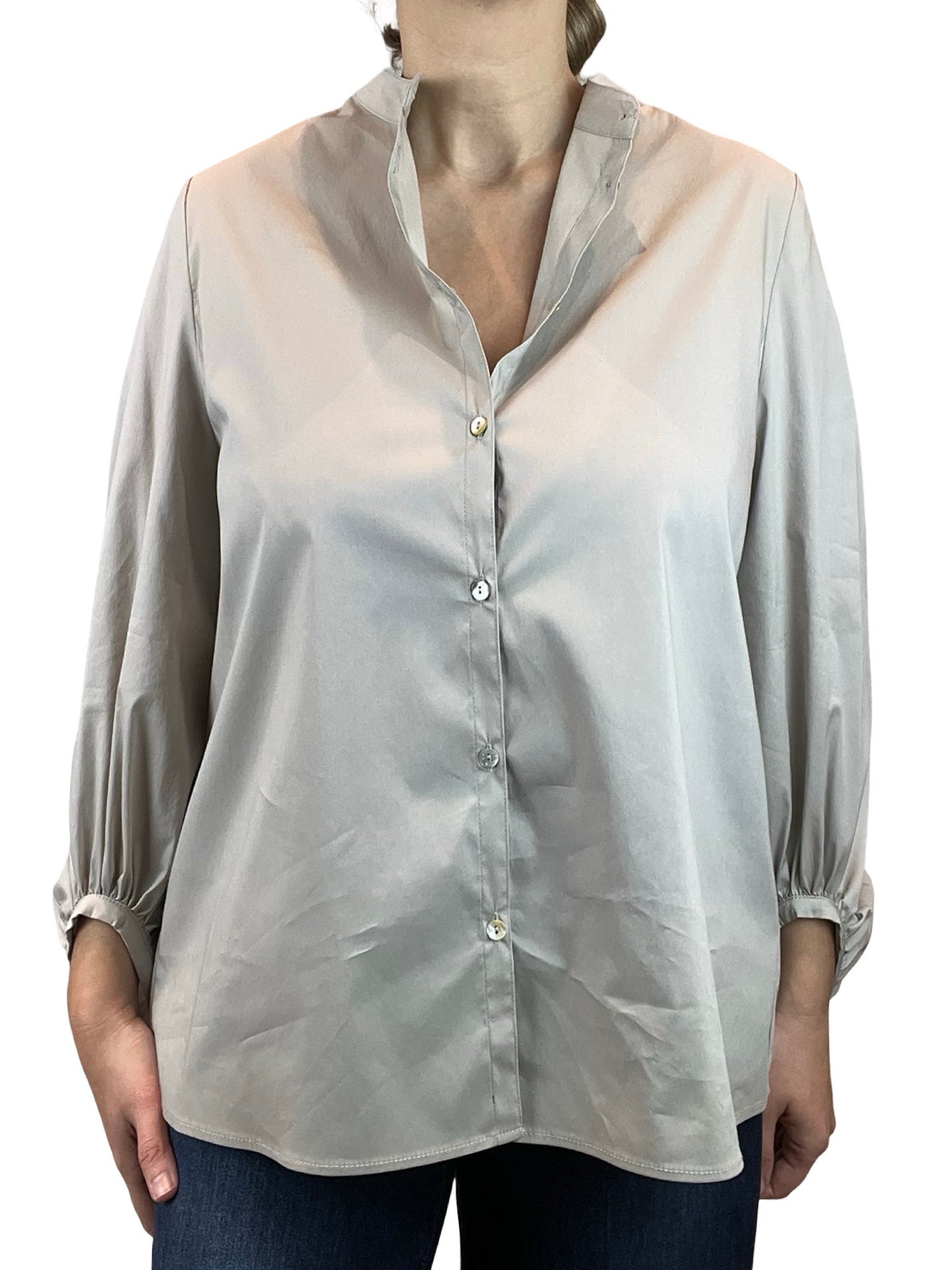 Adele Mao Gathered Sleeve Shirt