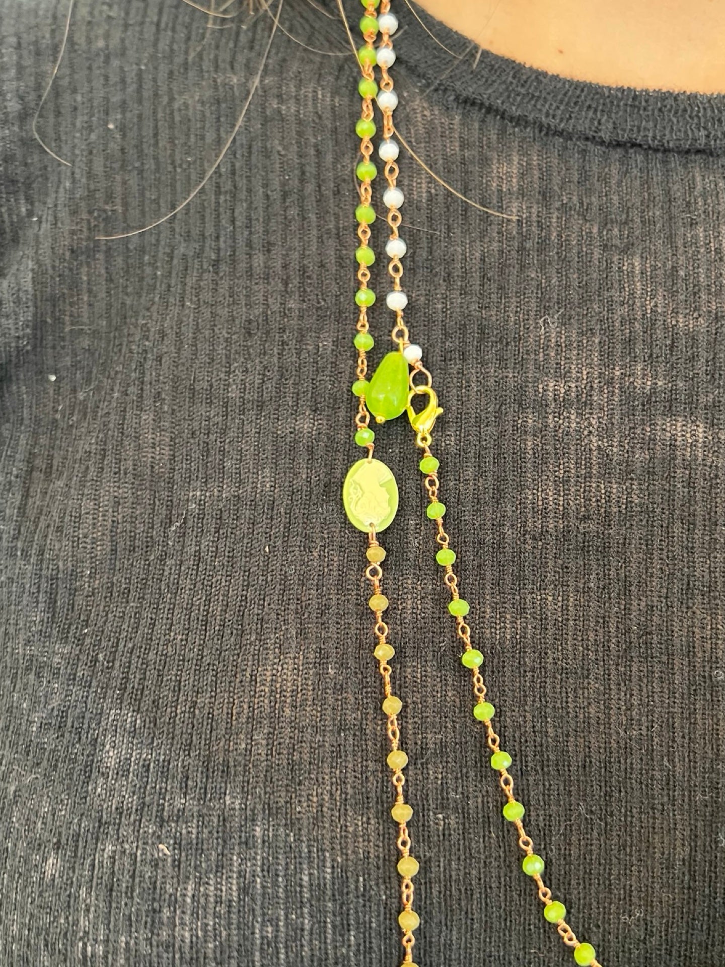 Collar Fabrizio Marcantelli Fino Cara Verde Claro