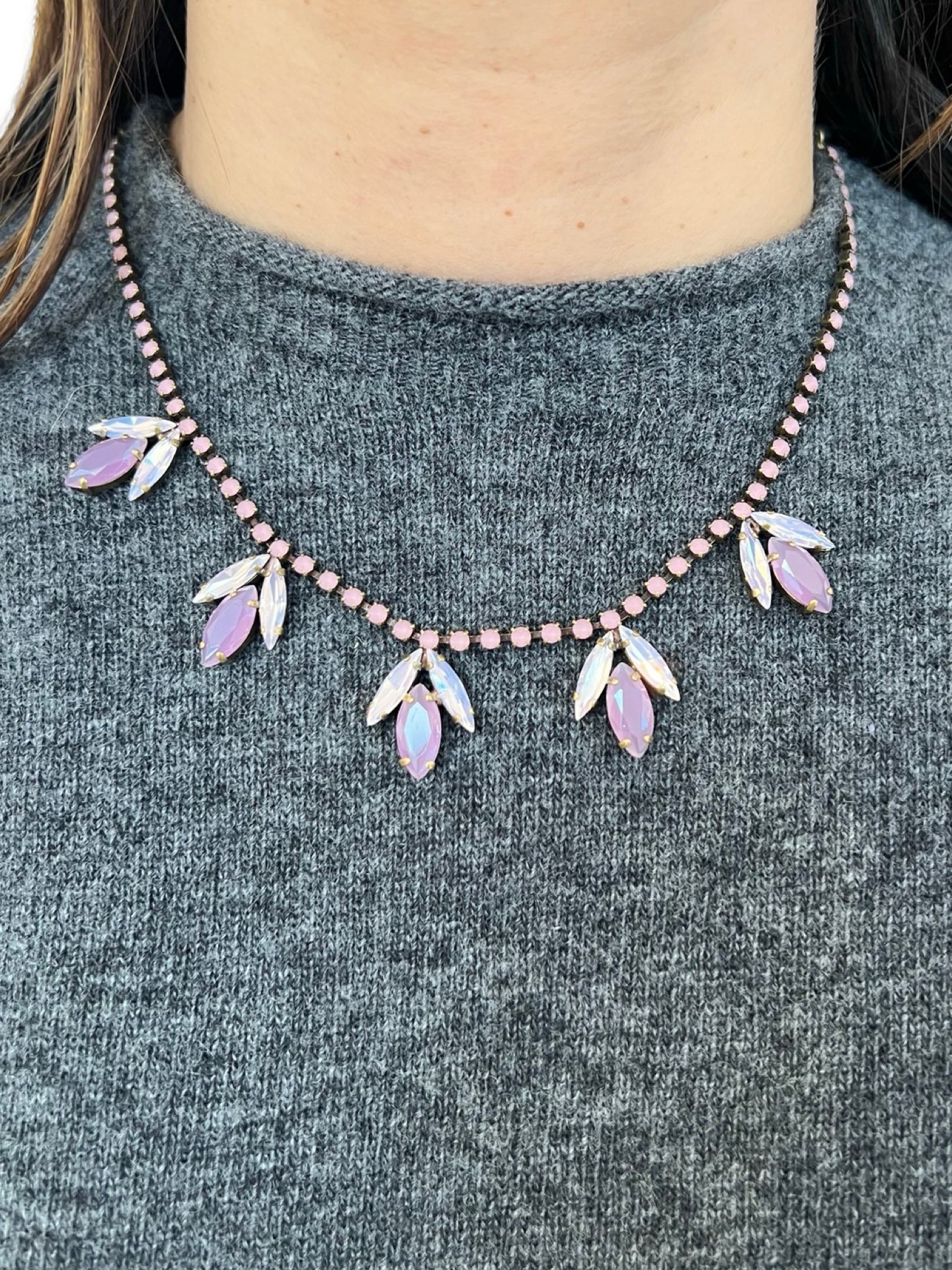 Gargantilla Unique Piedras Lila