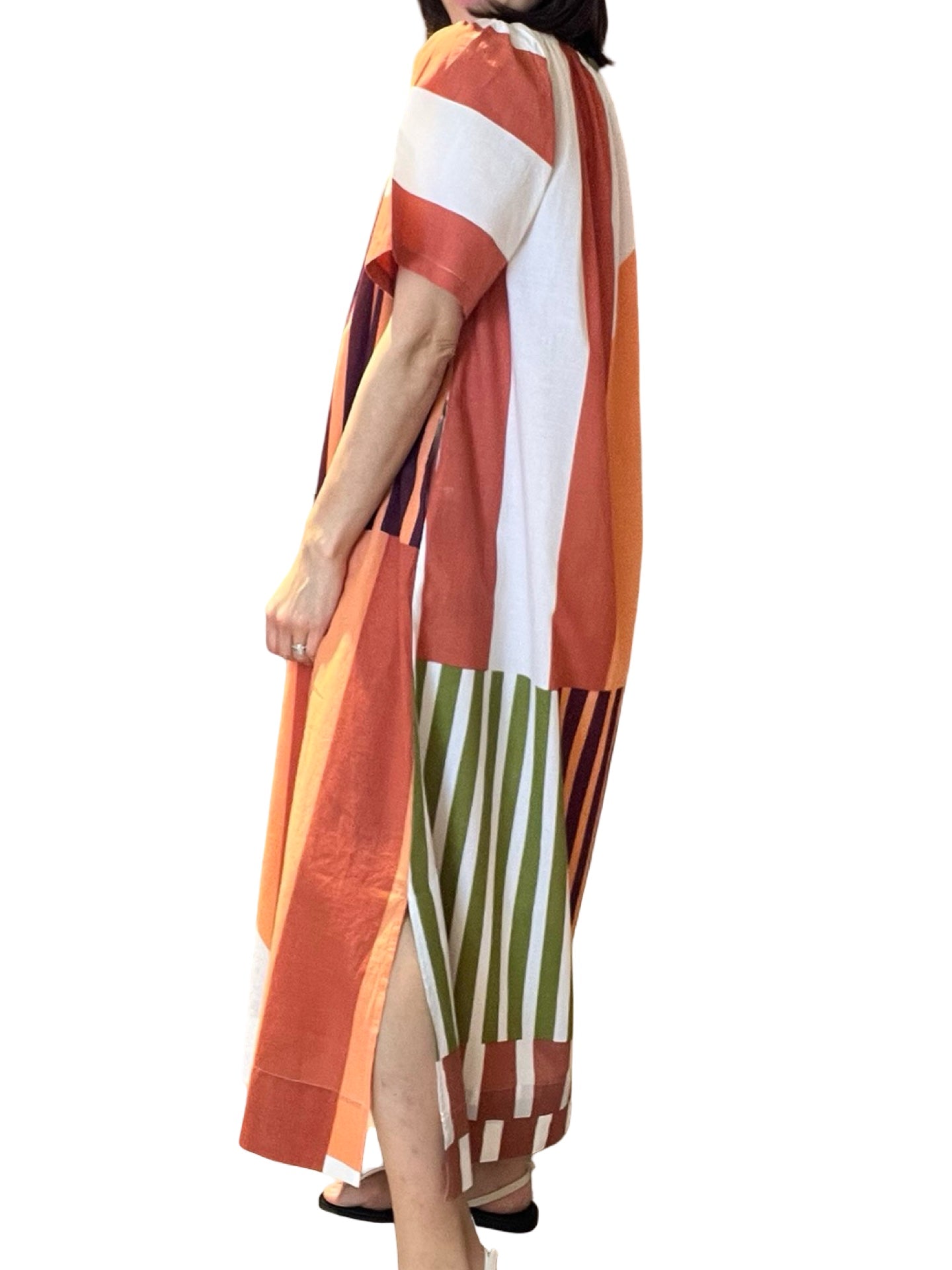 Vestido Mapoésie Rayas Cuello Barca