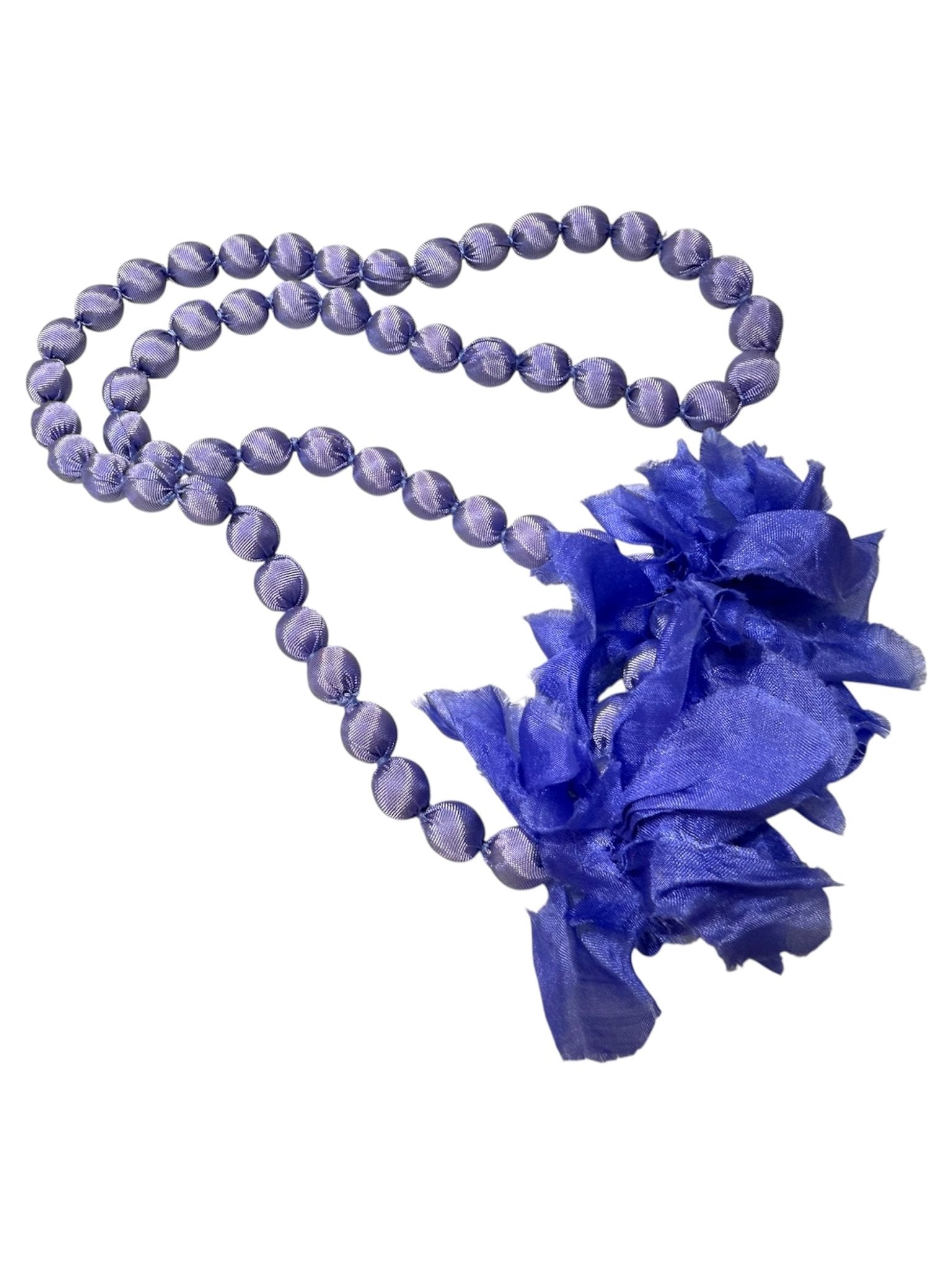 Collar Il Baco Da Seta Bolas De Seda Doan Flor Lavanda