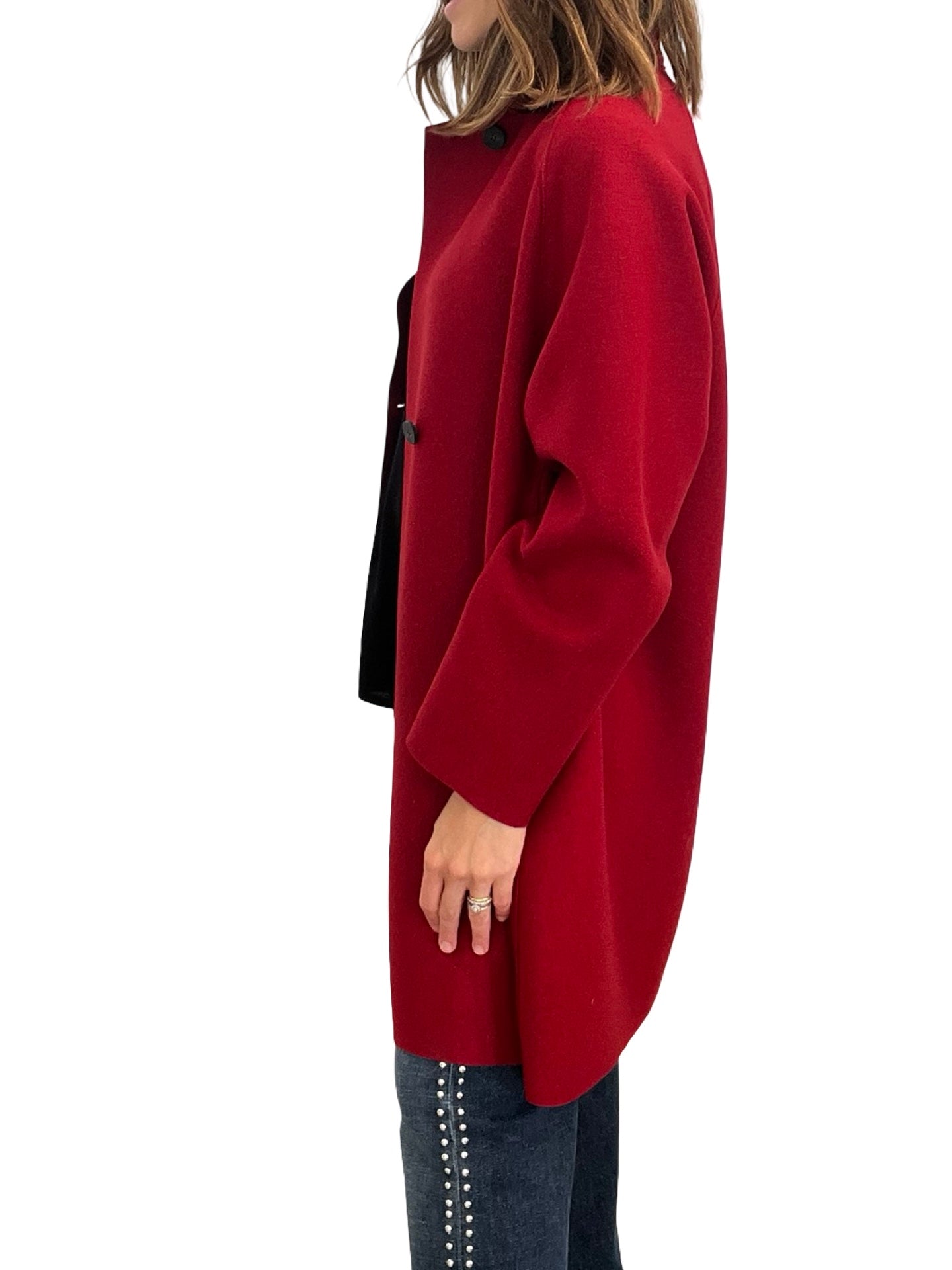 Cappotto a mantella dritto Harris Wharf London Rosso