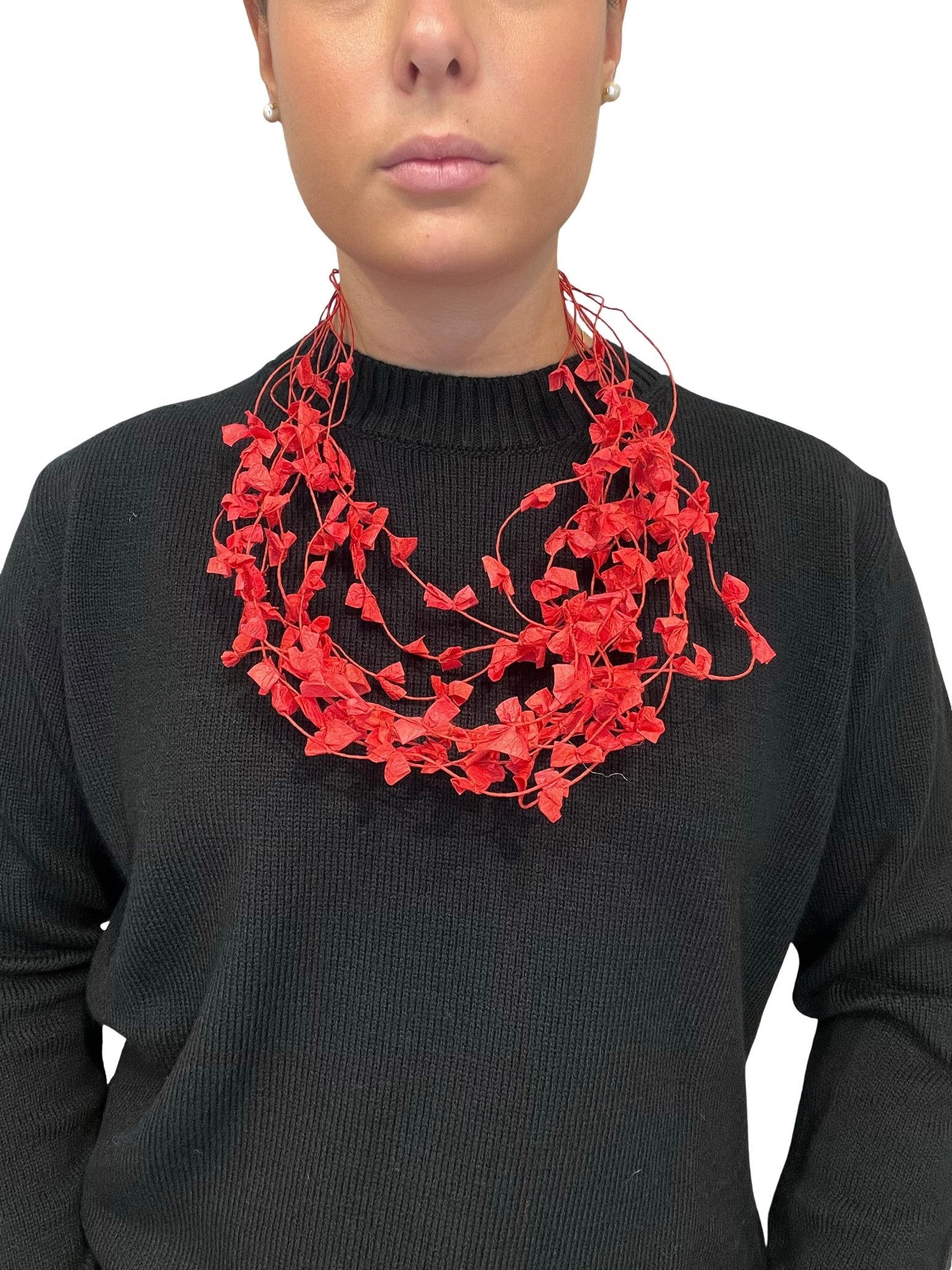 Collar Ana Hagopian Necklace Loop Rojo