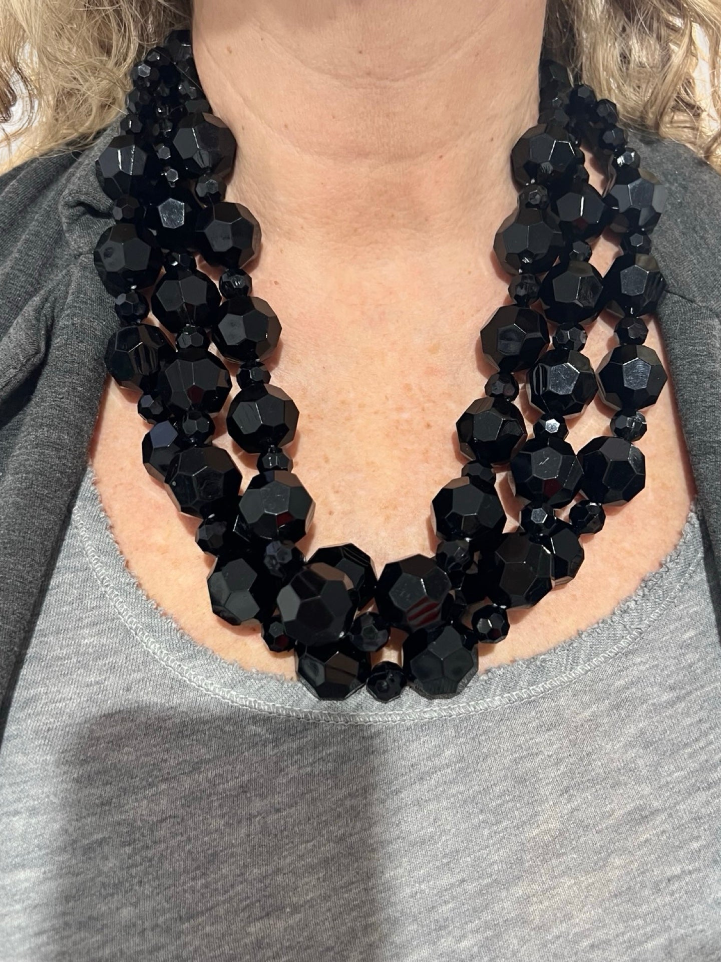 Fabrizio Marcantelli Necklace Stones 2 Sizes Altenada Black