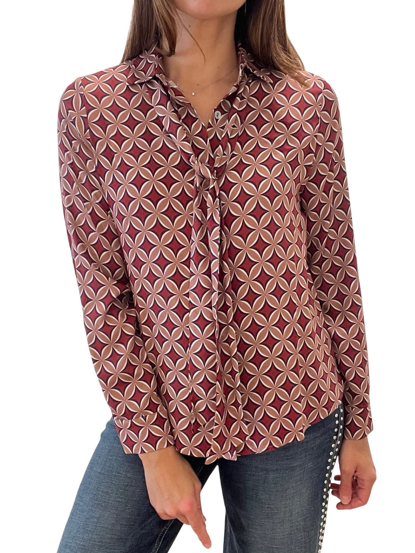 Monika Varga Shirt with Lazada Flores y Rombos