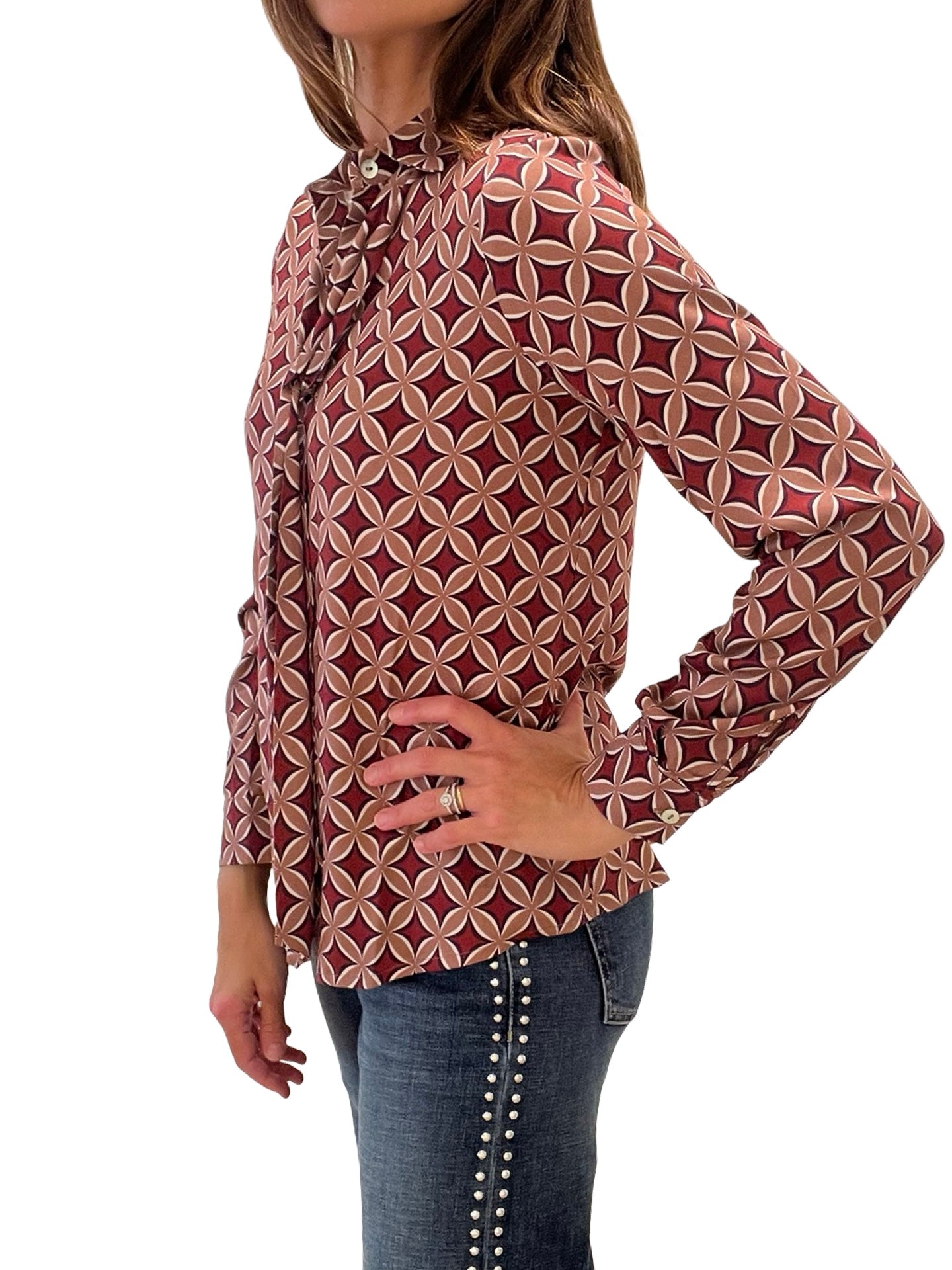 Monika Varga Shirt with Lazada Flores y Rombos