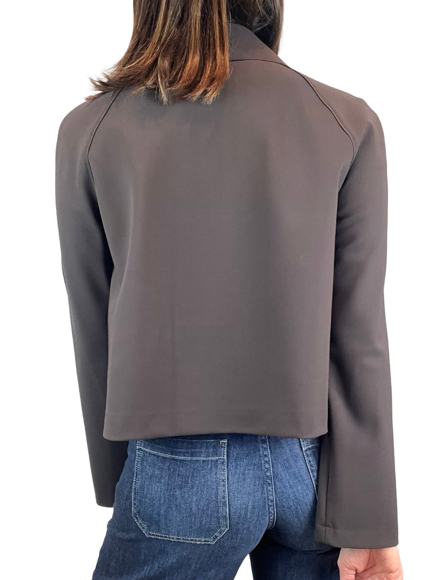 Cazadora Harris Warf London Cropped Raglan Marron