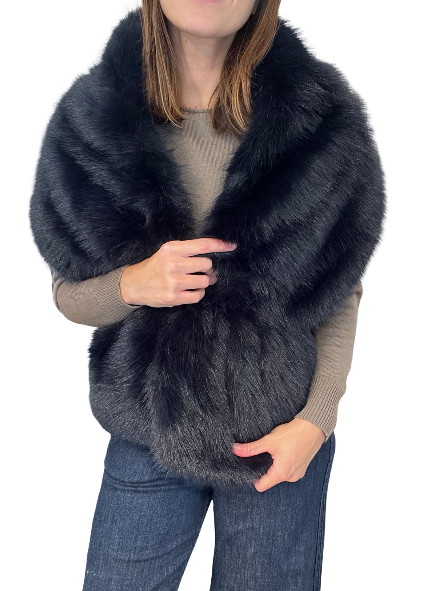 Cuello Beta Corradi Pelo Ecologico Silk Azul