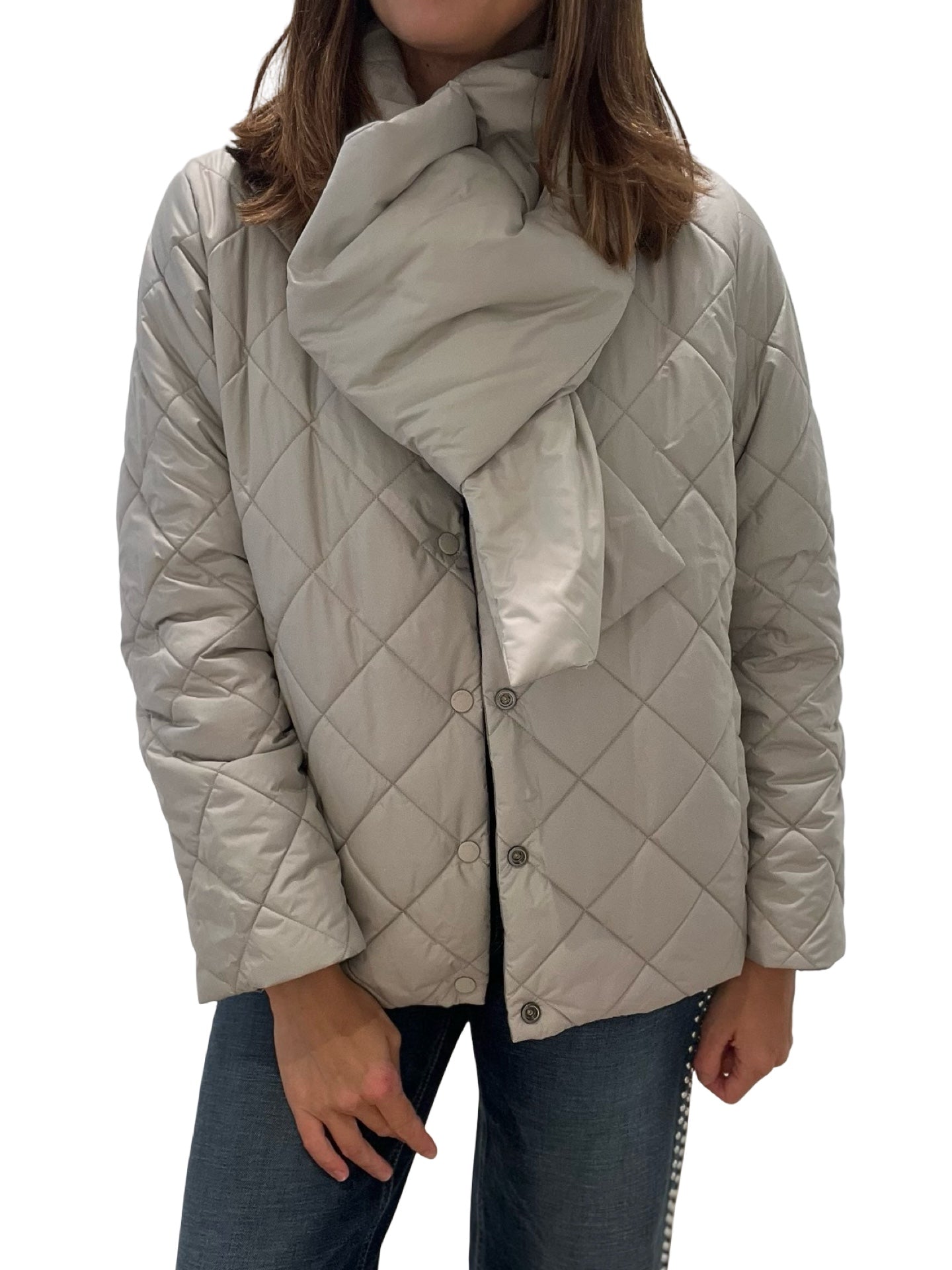 Chaqueta Ecoalf Plumas Bufanda Topo Reversible