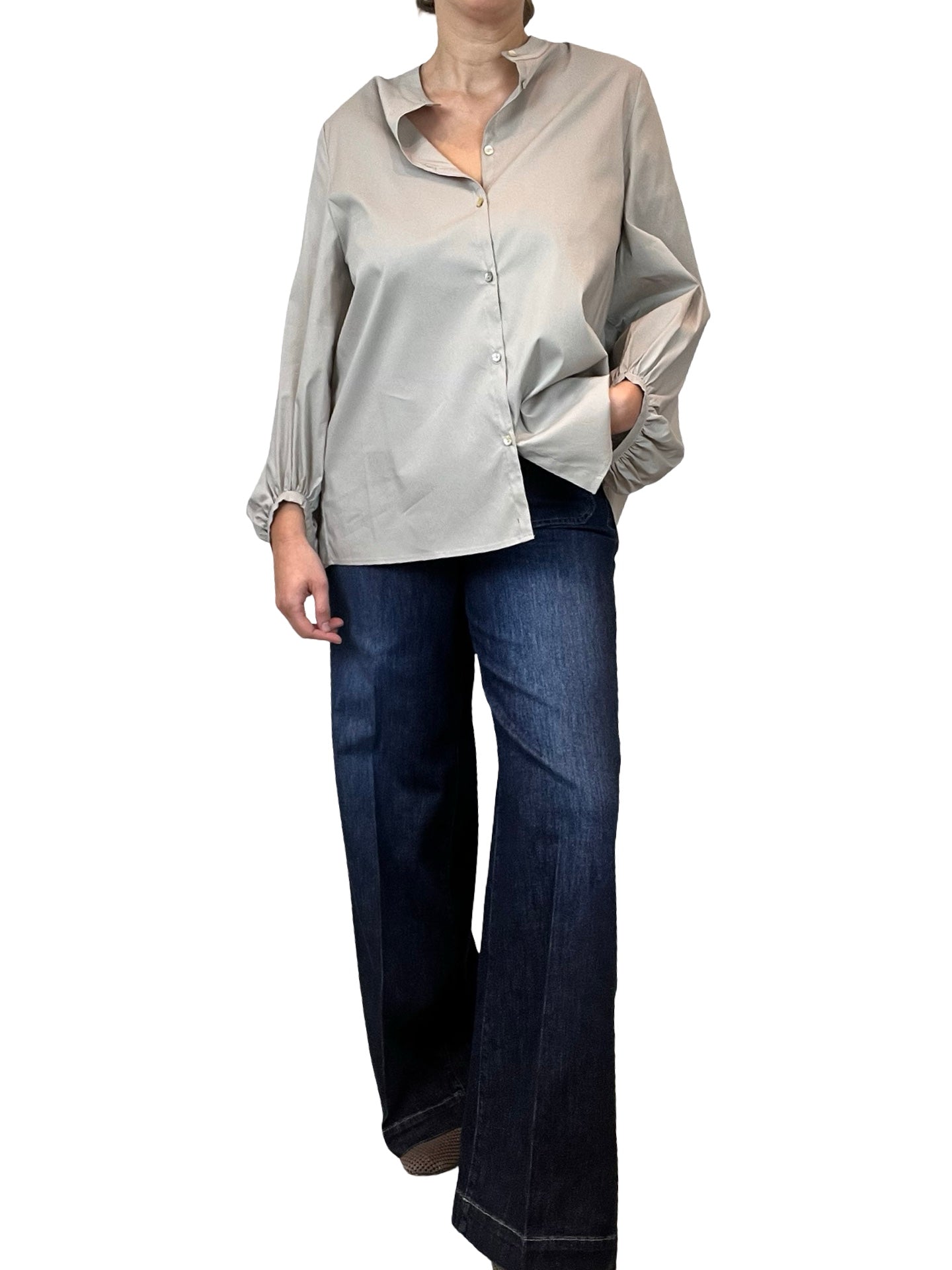 Adele Mao Gathered Sleeve Shirt