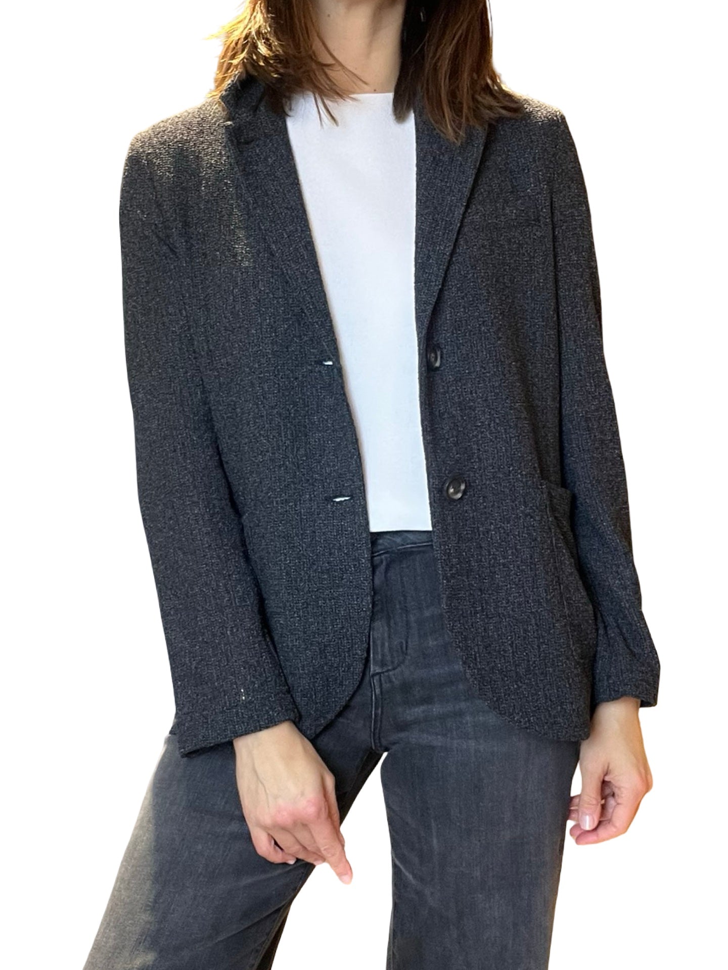 Blazer Harris Wharf London Frise Bicolor Gris