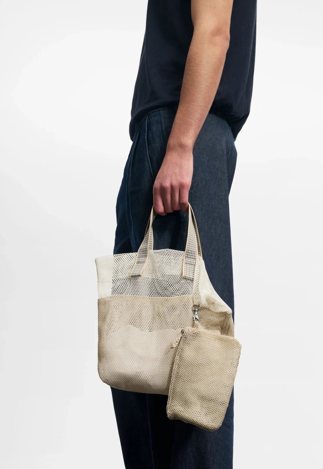 Epice Tote Small White Stripe Bag