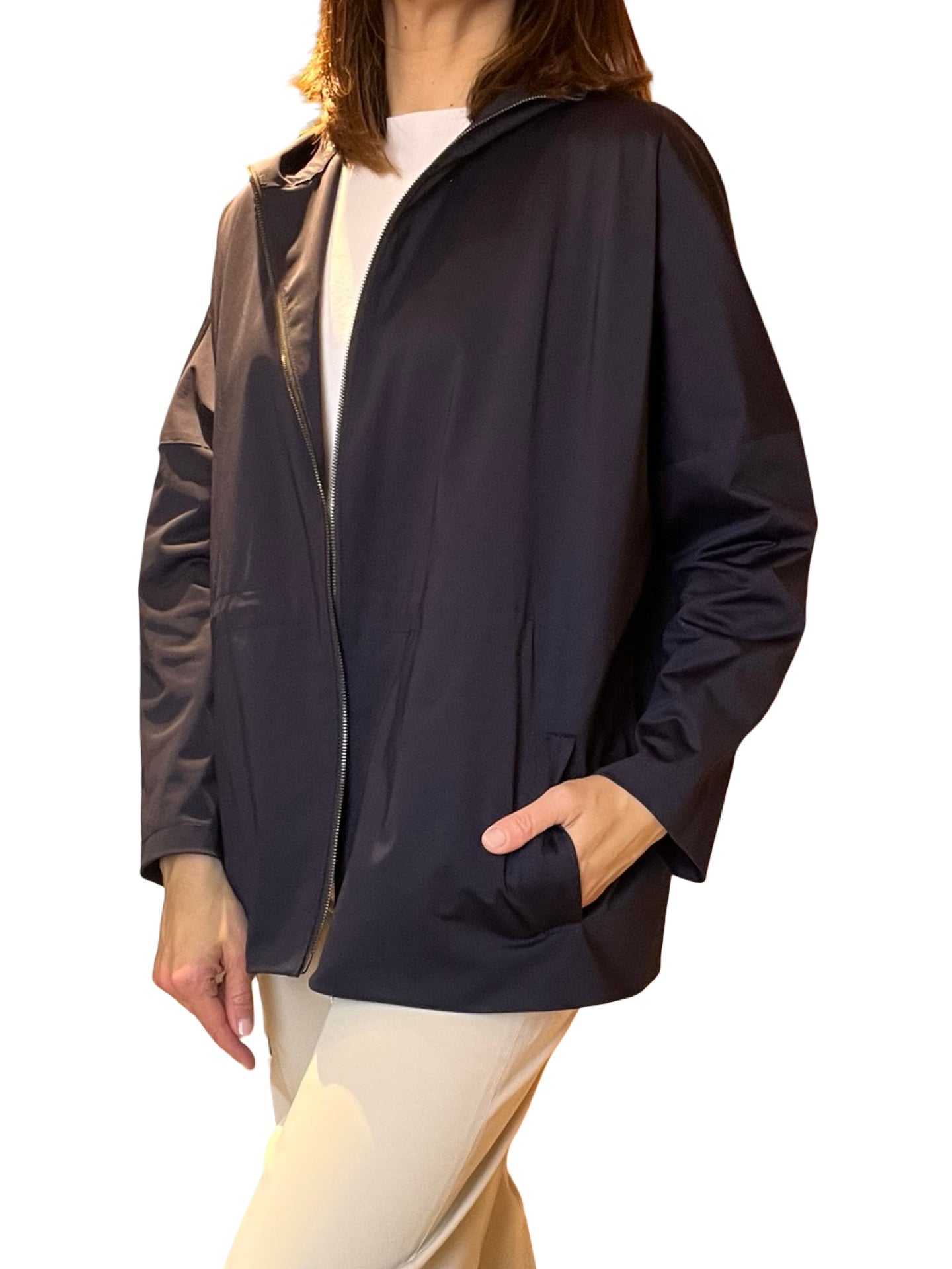 Harris Wharf London Parka Light Hood Tecnica Navy