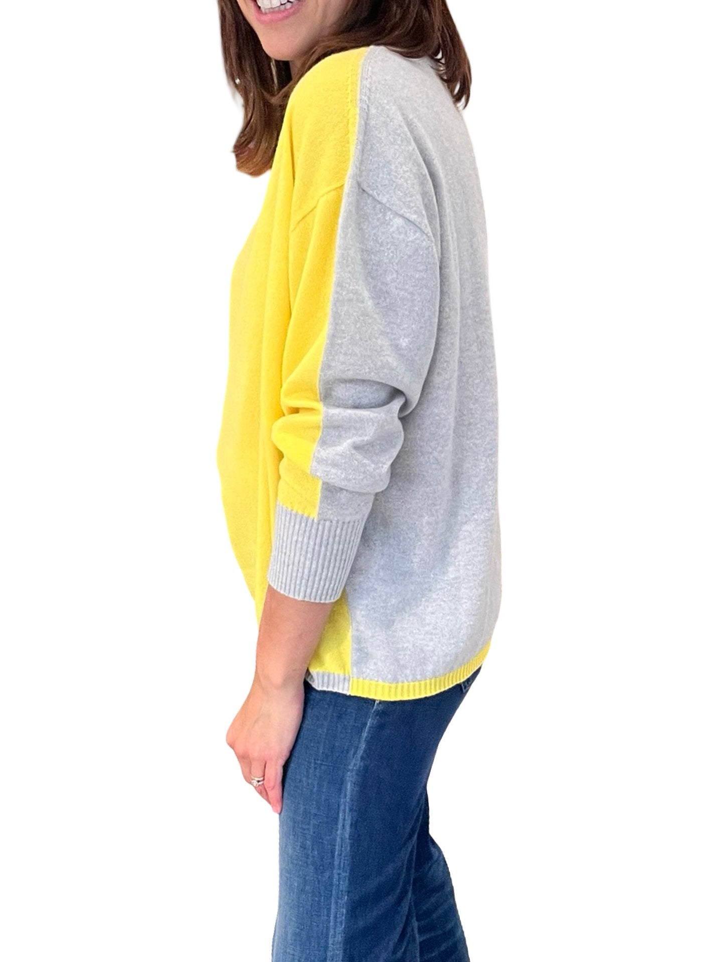 Jersey Rosso35 Bicolor Amarillo y Gris