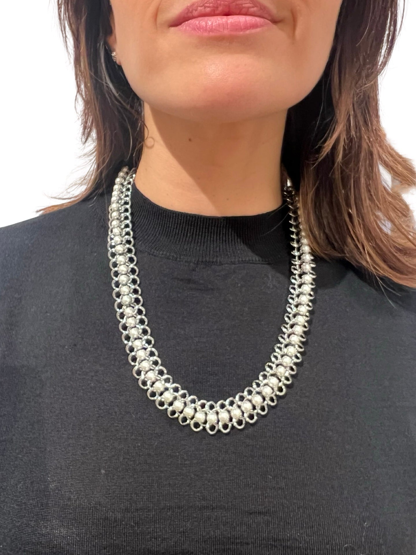 Collar Liviana Conti Metal y Perlas