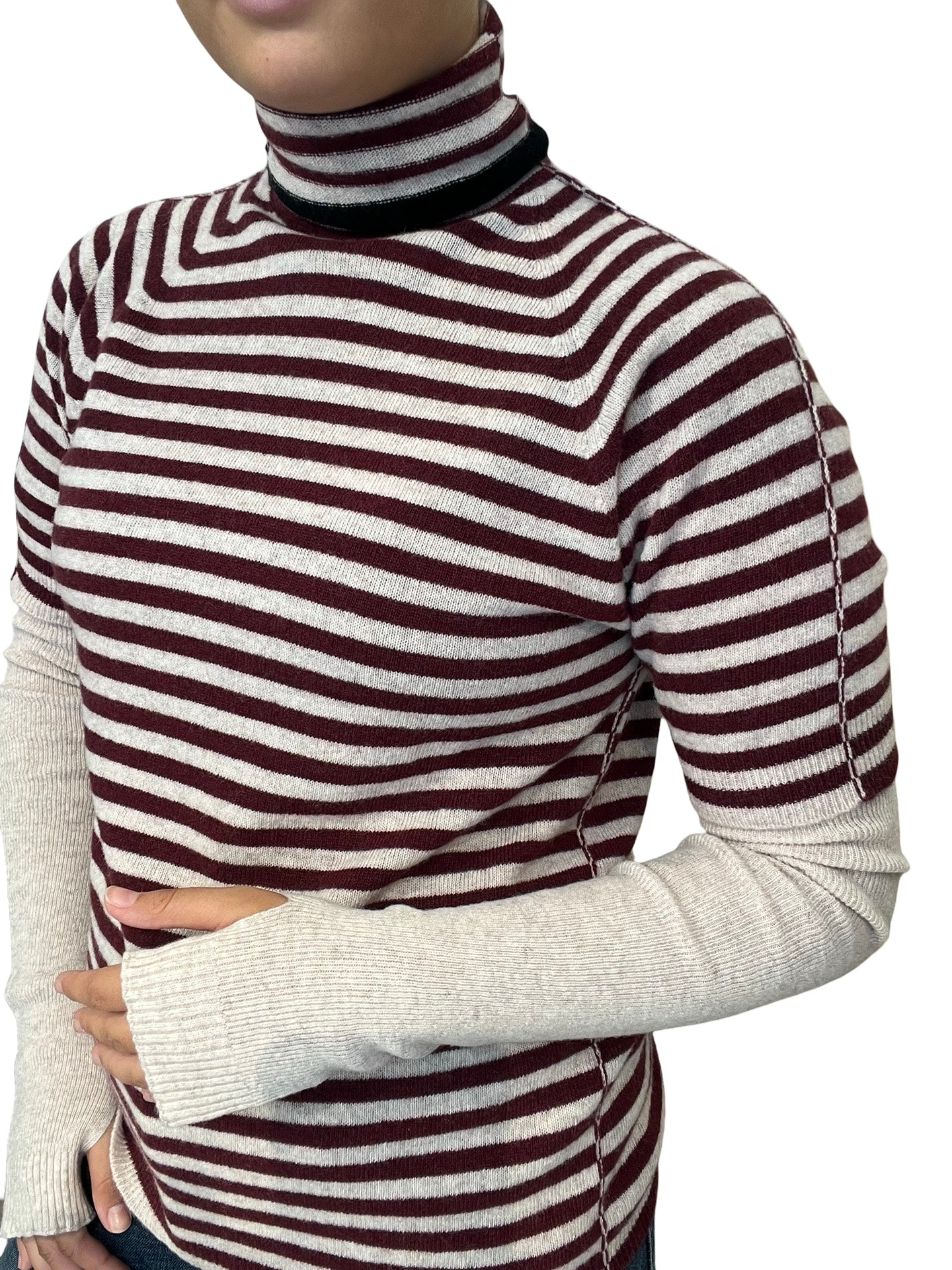 Striped Floor Jersey with Cisme Neck