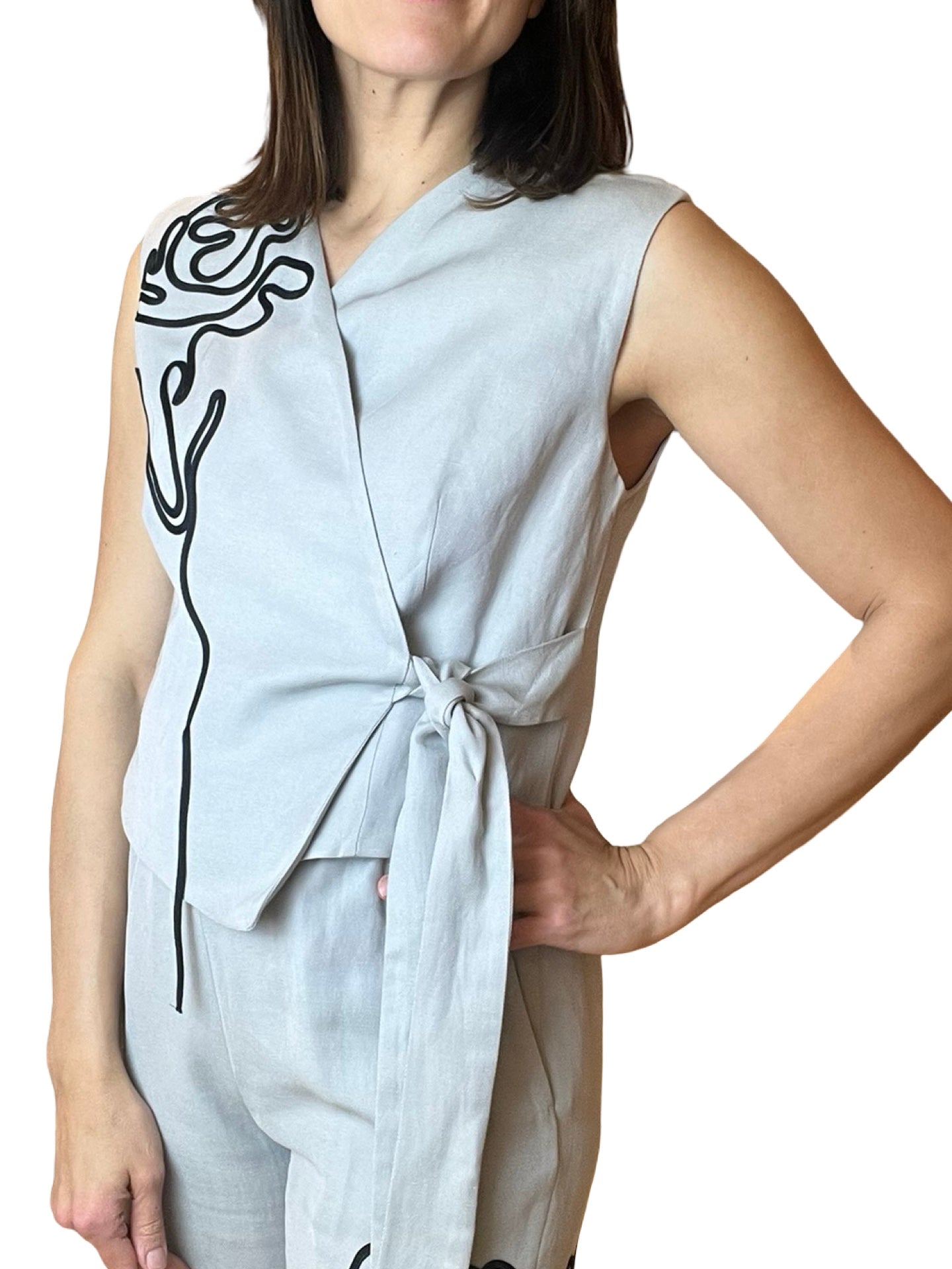 Chaleco Liviana Conti Atado Bordado