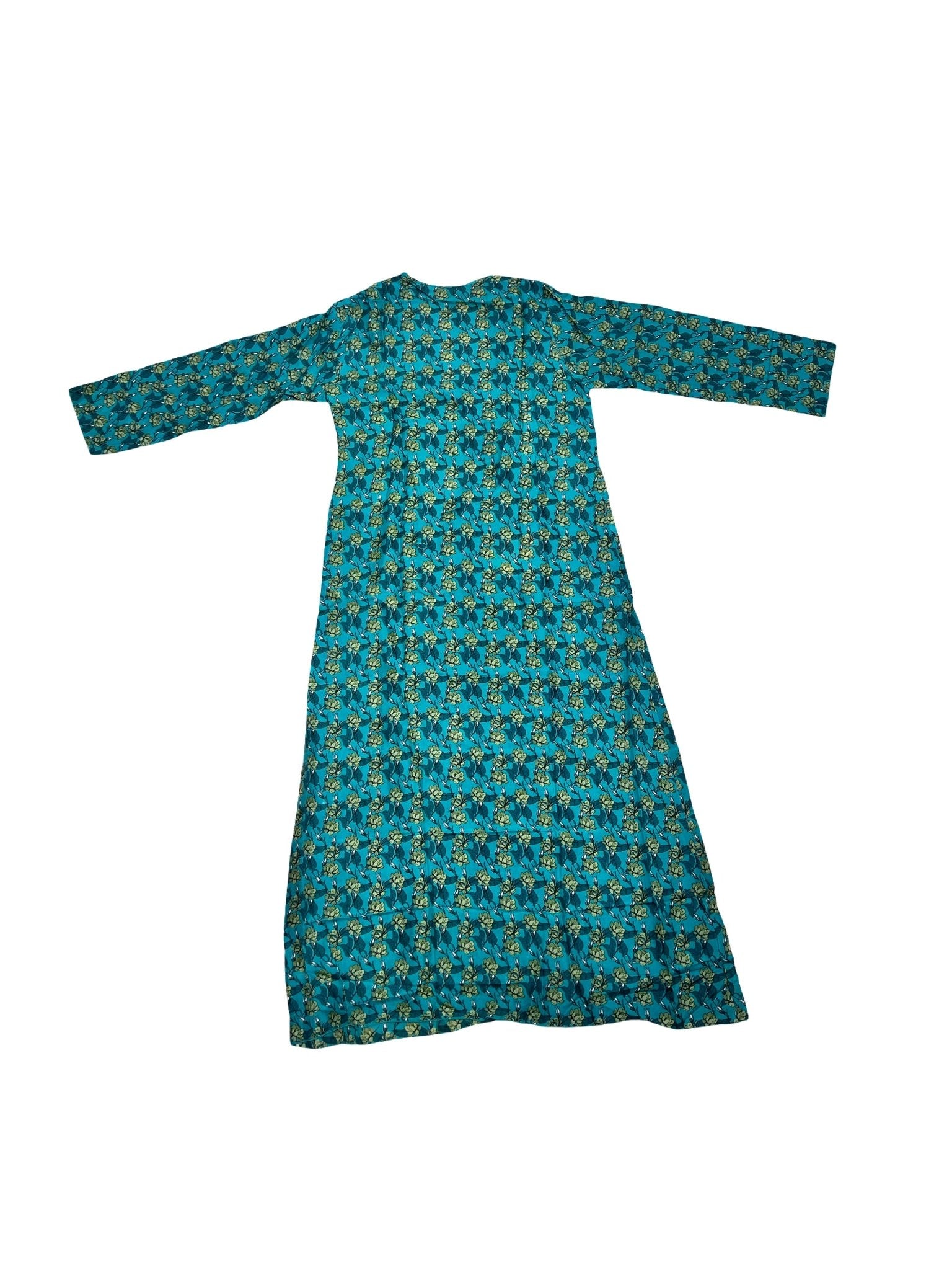 Vestido Mondo e Colori Seda Estampado Flor Azalea