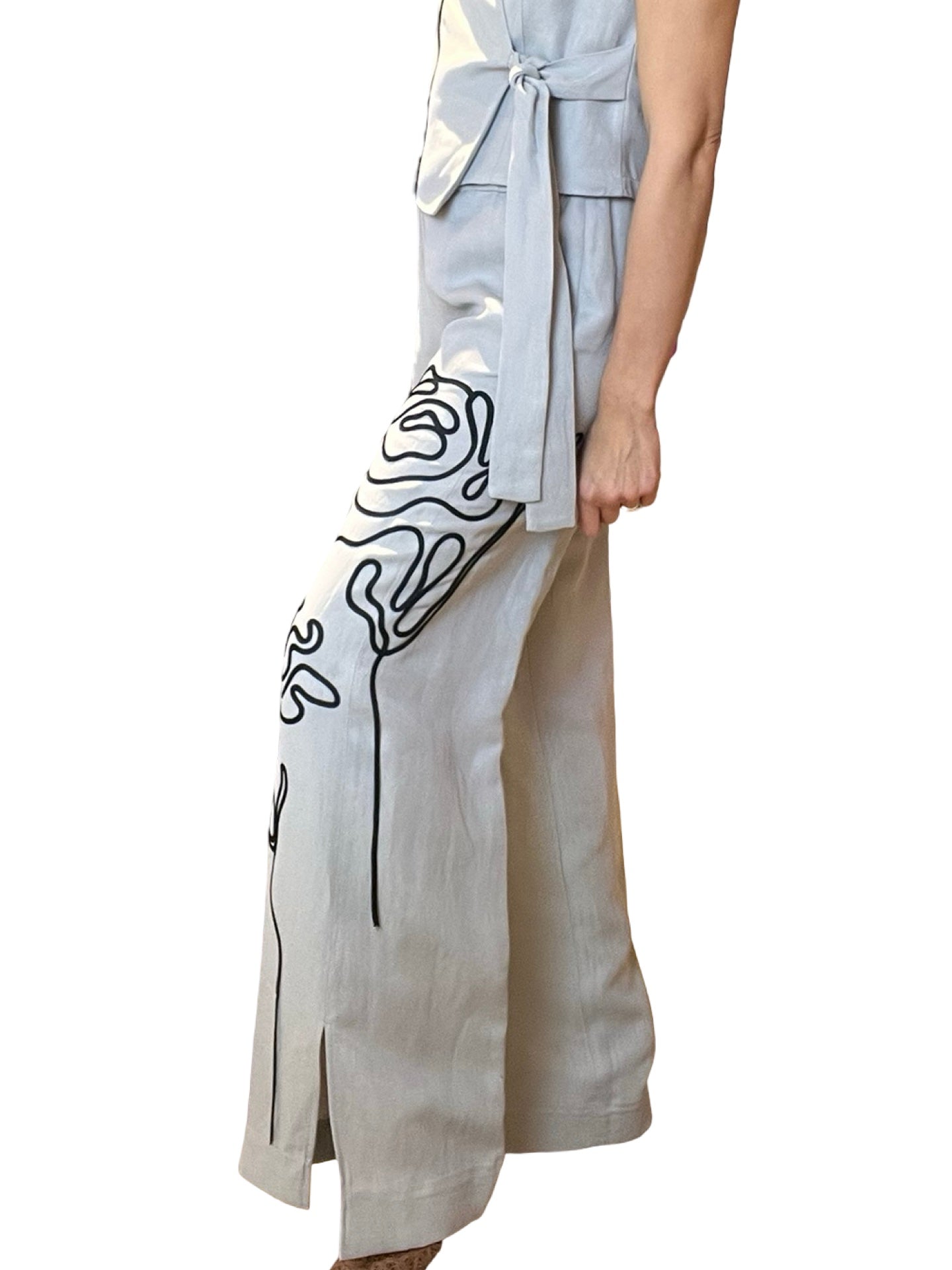 Pantalon Liviana Conti Bordado Ancho