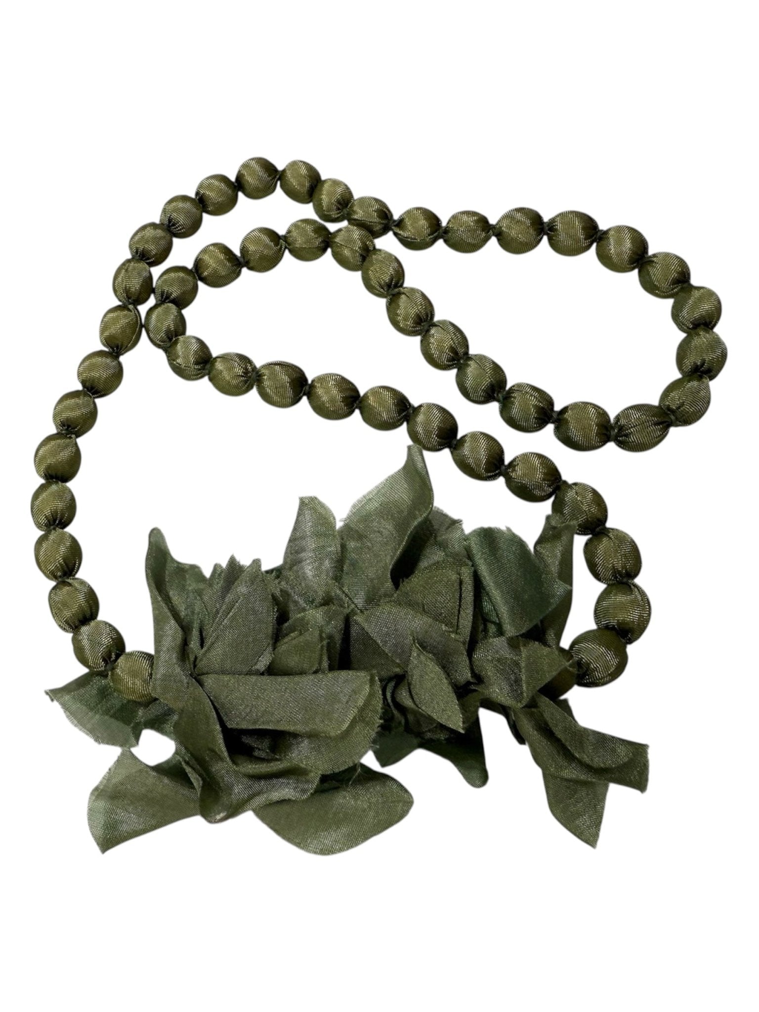 Collier Il Baco Da Seta Boules de soie Salvia à fleurs