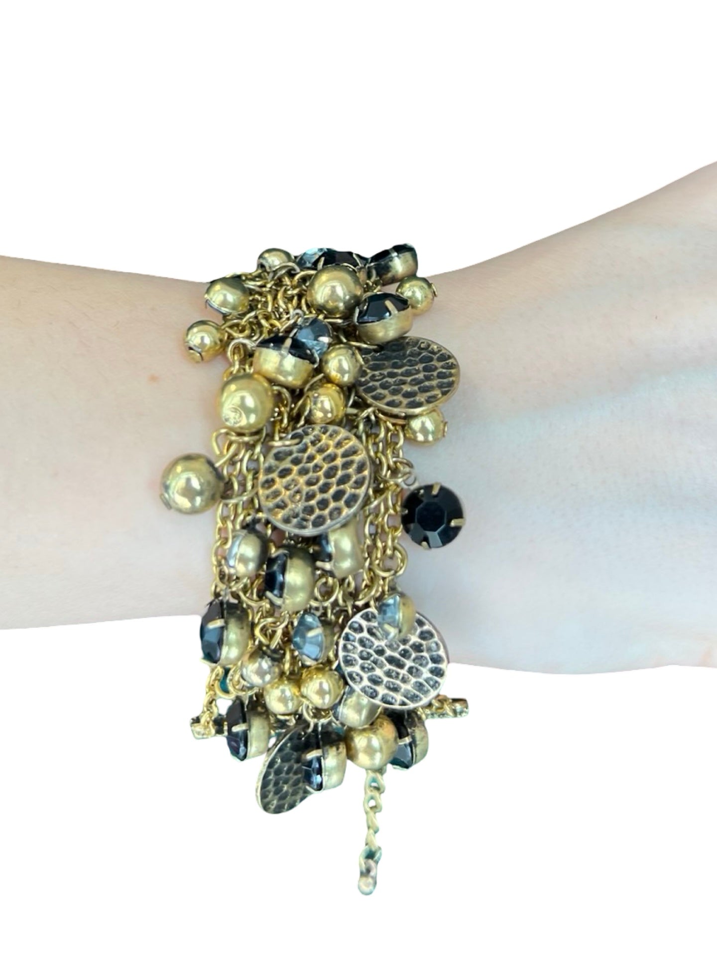 Bracelet Il Baco Da Seta Chains Medals And Stones Black