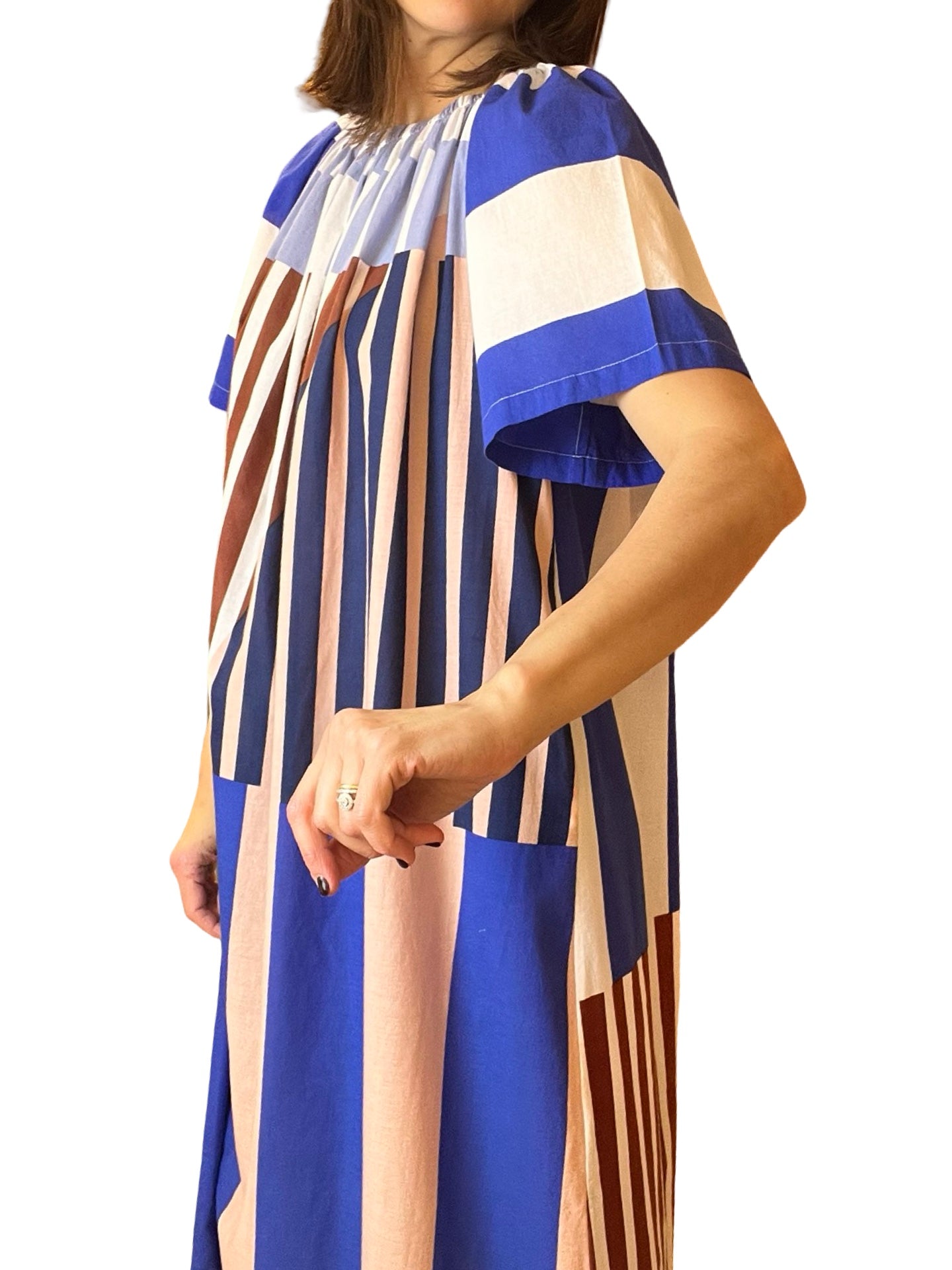 Vestido Mapoésie Rayas Cuello Barca