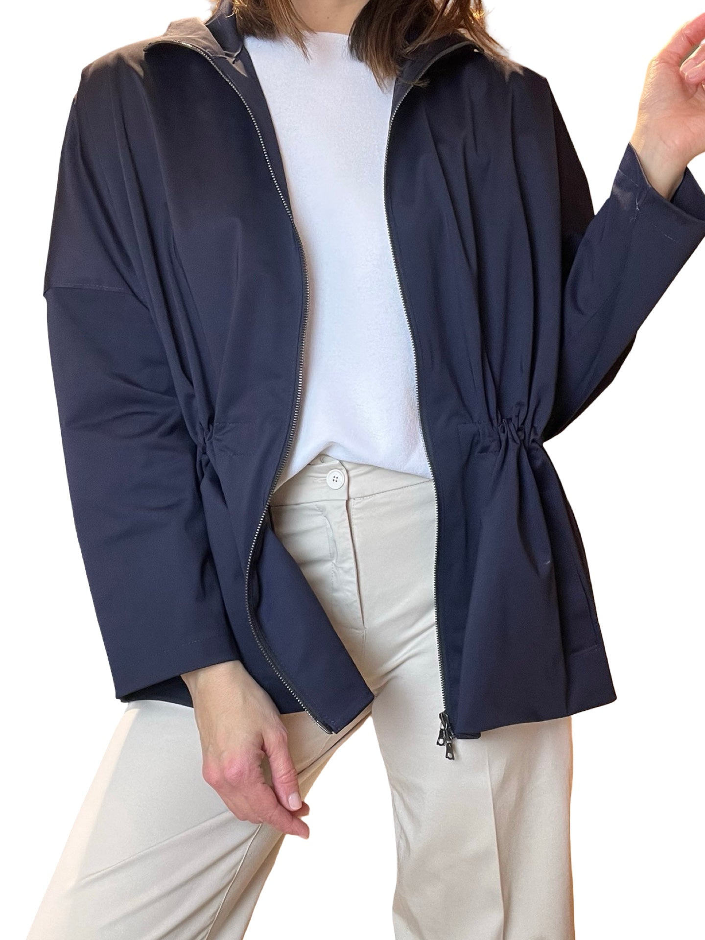 Harris Wharf London Parka Light Hood Tecnica Navy