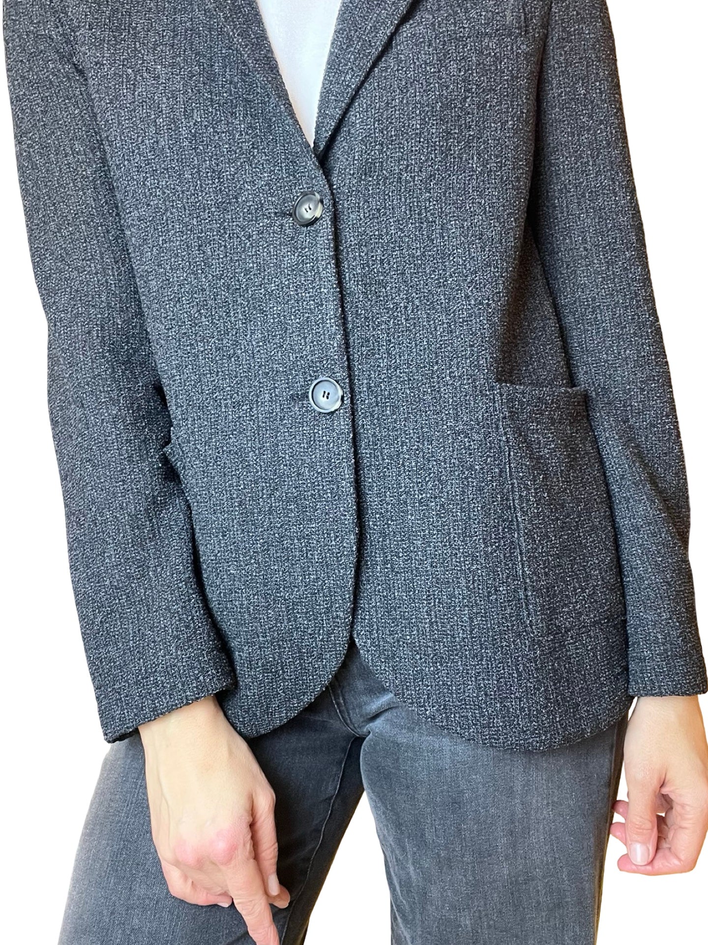 Blazer Harris Wharf London Frise Bicolor Gris