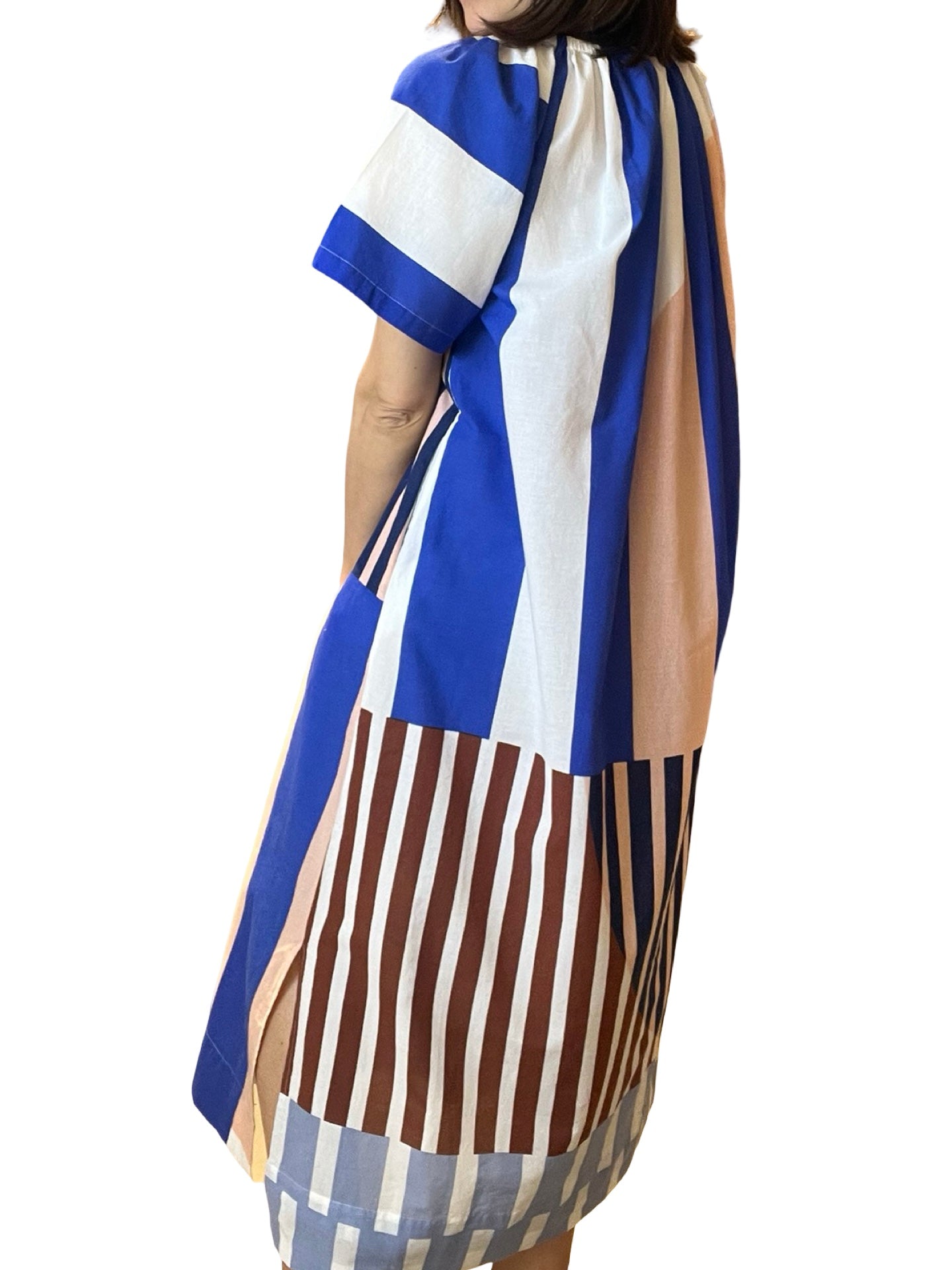 Vestido Mapoésie Rayas Cuello Barca